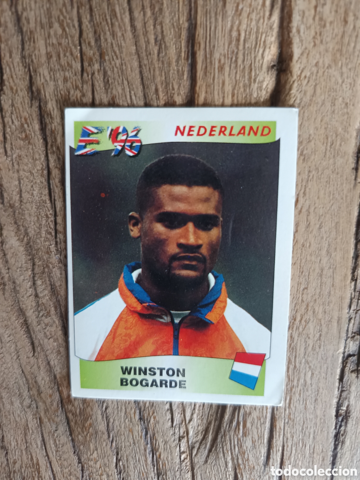 Cromos de f&uacute;tbol: Cromo sin pegar Holanda Bogarde 80 Eurocopa 1996