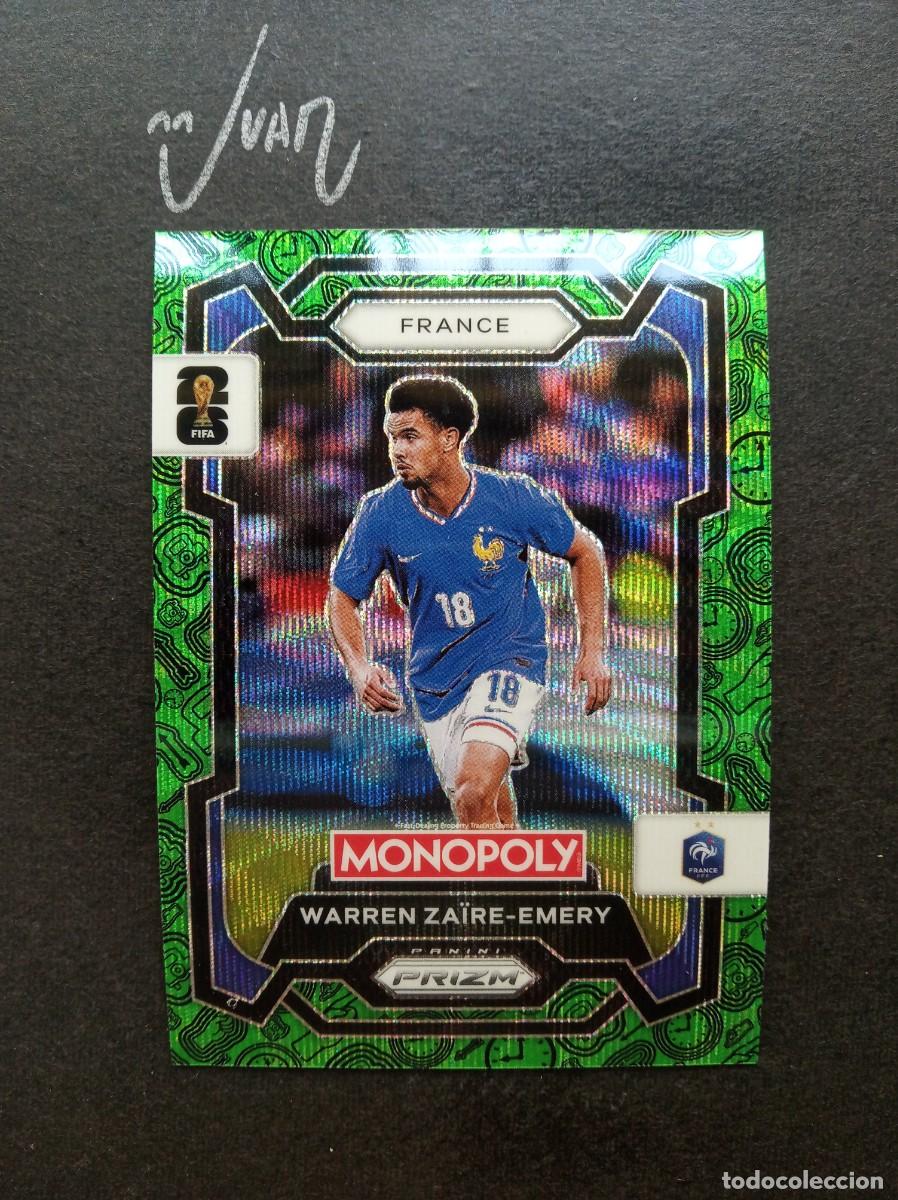 Football Stickers: N&ordm; 11 PARALELA GREEN ZAIRE EMERY FRANCIA PSG ⚽ PANINI &reg; MONOPOLY PRIZM FIFA WORLD CUP 2026 26 NUEVO