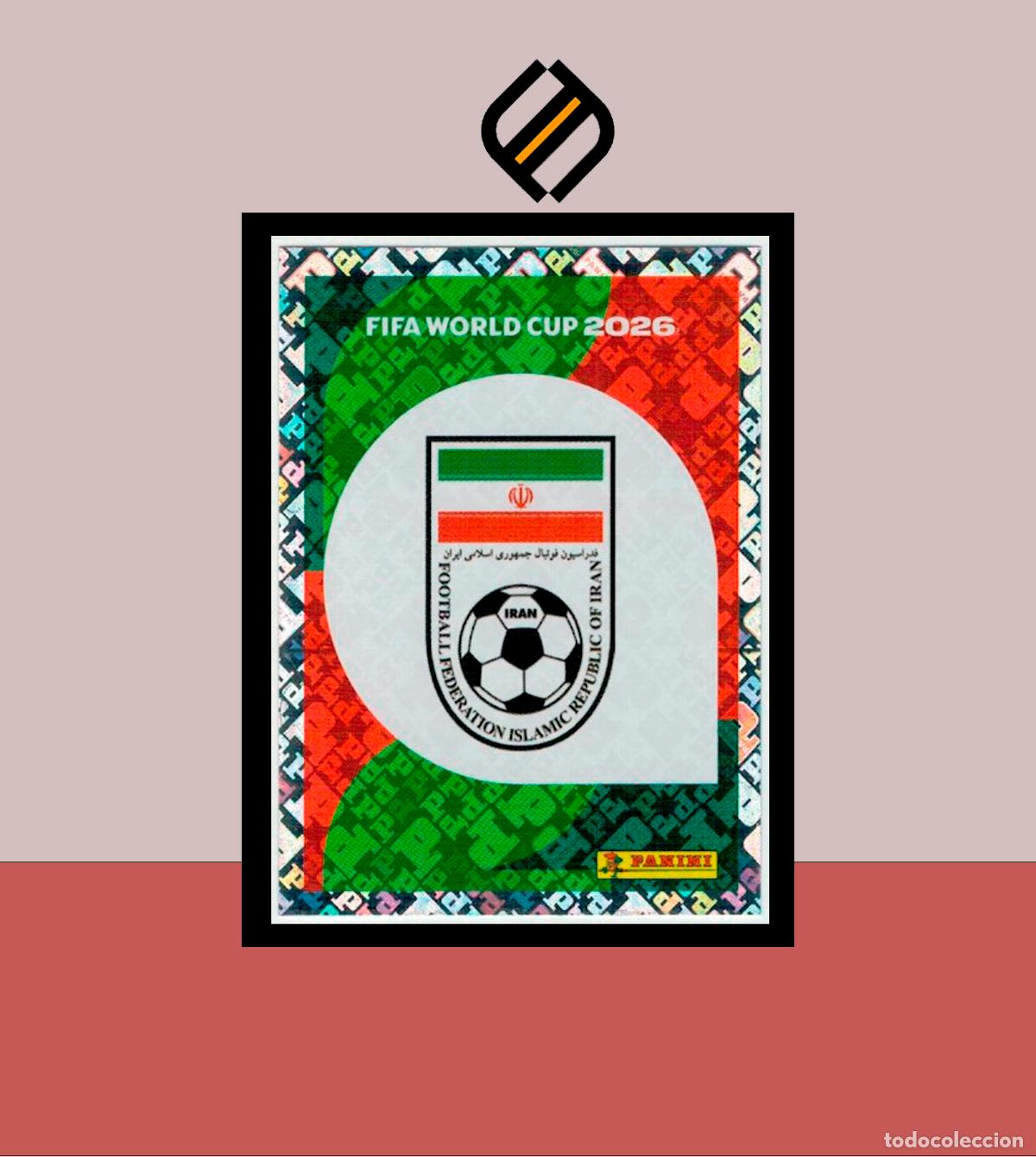 Cromos de f&uacute;tbol: PANINI FIFA CLUB WORLD CUP 2026 26 IRN 1 ESCUDO IR&Aacute;N STICKER MUNDIAL MEX CAN USA