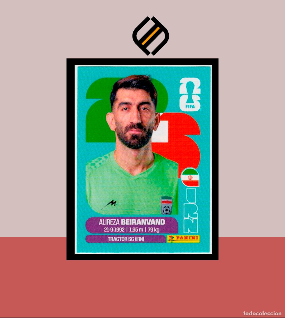 Cromos de f&uacute;tbol: PANINI FIFA CLUB WORLD CUP 2026 26 IRN 2 ALIREZA BEIRANVAND IR&Aacute;N STICKER MUNDIAL MEX CAN USA