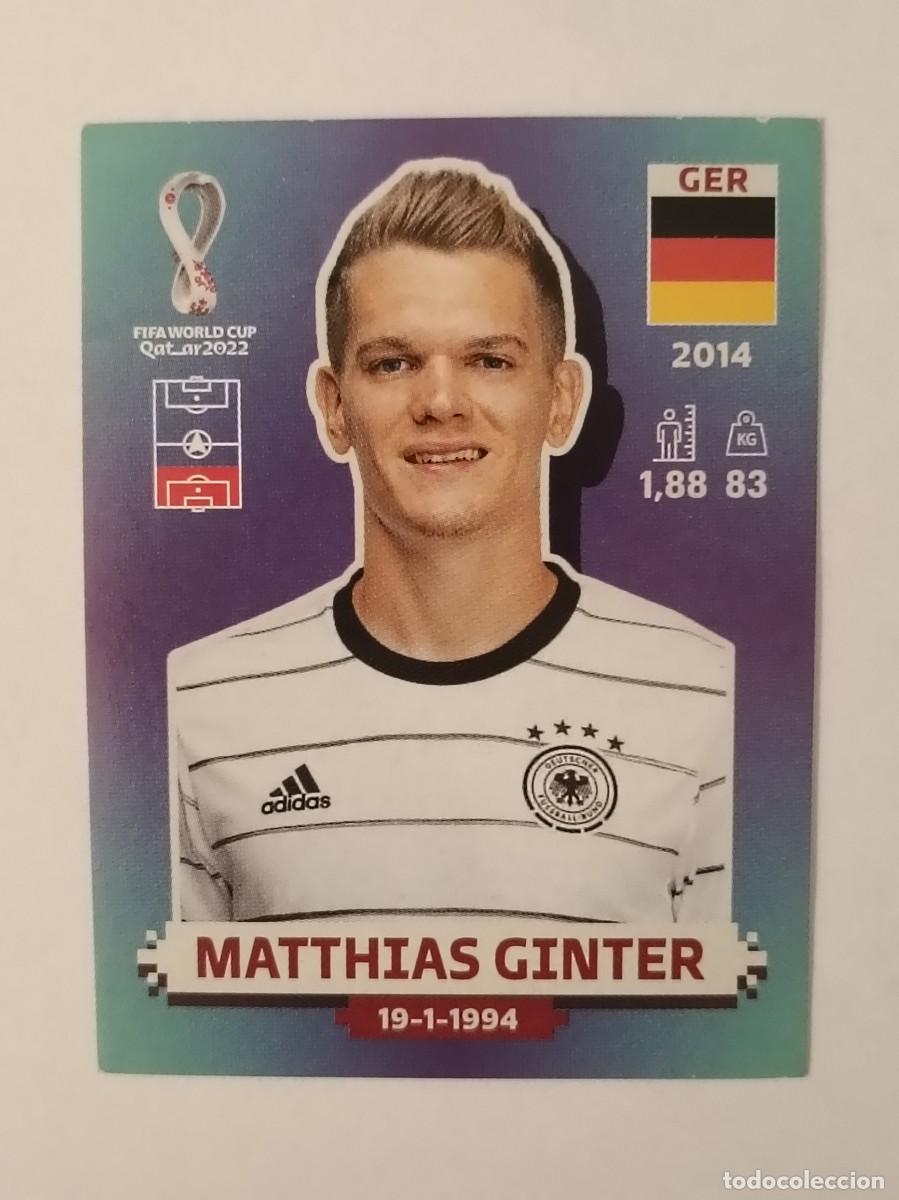 Cromos de f&uacute;tbol: #GER 5 MATTHIAS GINTER (ALEMANIA) MUNDIAL QATAR 2022 PANINI