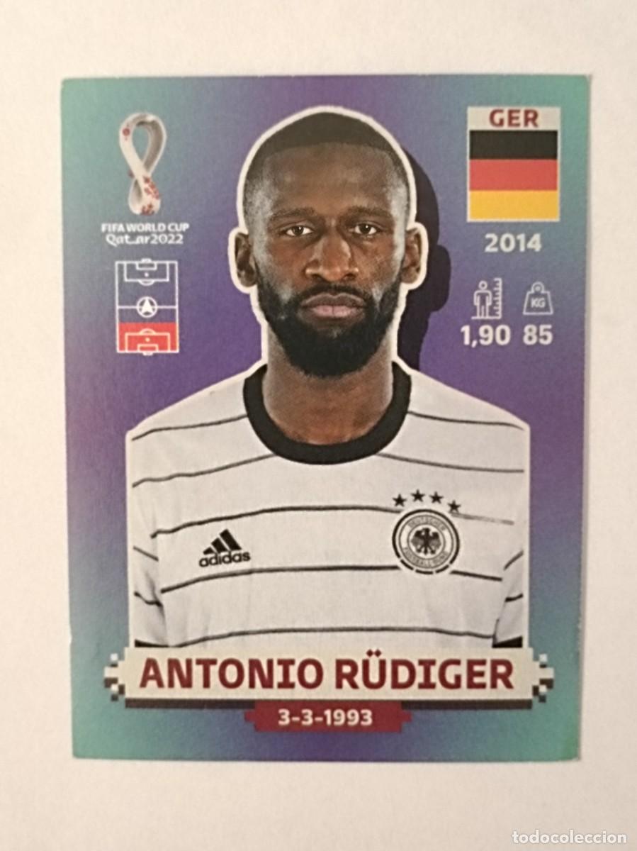 Cromos de f&uacute;tbol: #GER 9 ANTONIO RUDIGER (ALEMANIA) MUNDIAL QATAR 2022 PANINI
