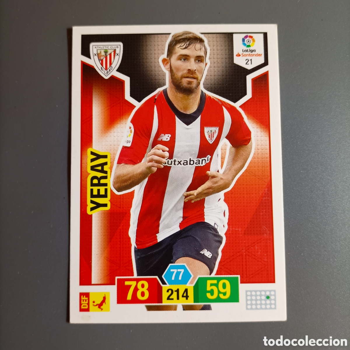 Cromos de f&uacute;tbol: ADRENALYN. LIGA 2018-2019 (ATHLETIC) №21 YERAY