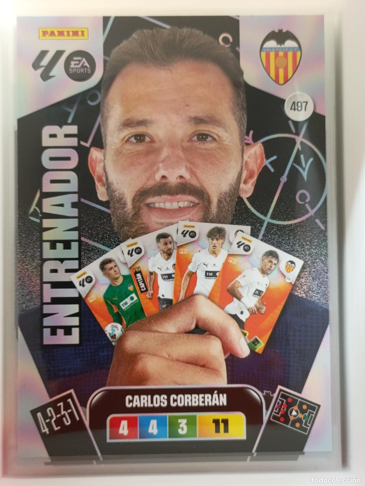 Cromos de f&uacute;tbol: 15 Carlos Corberan 497 Valencia CF Entrenador 2025 2026 Adrenalyn XL Panini Bueno 25 26 Adre Xl - P