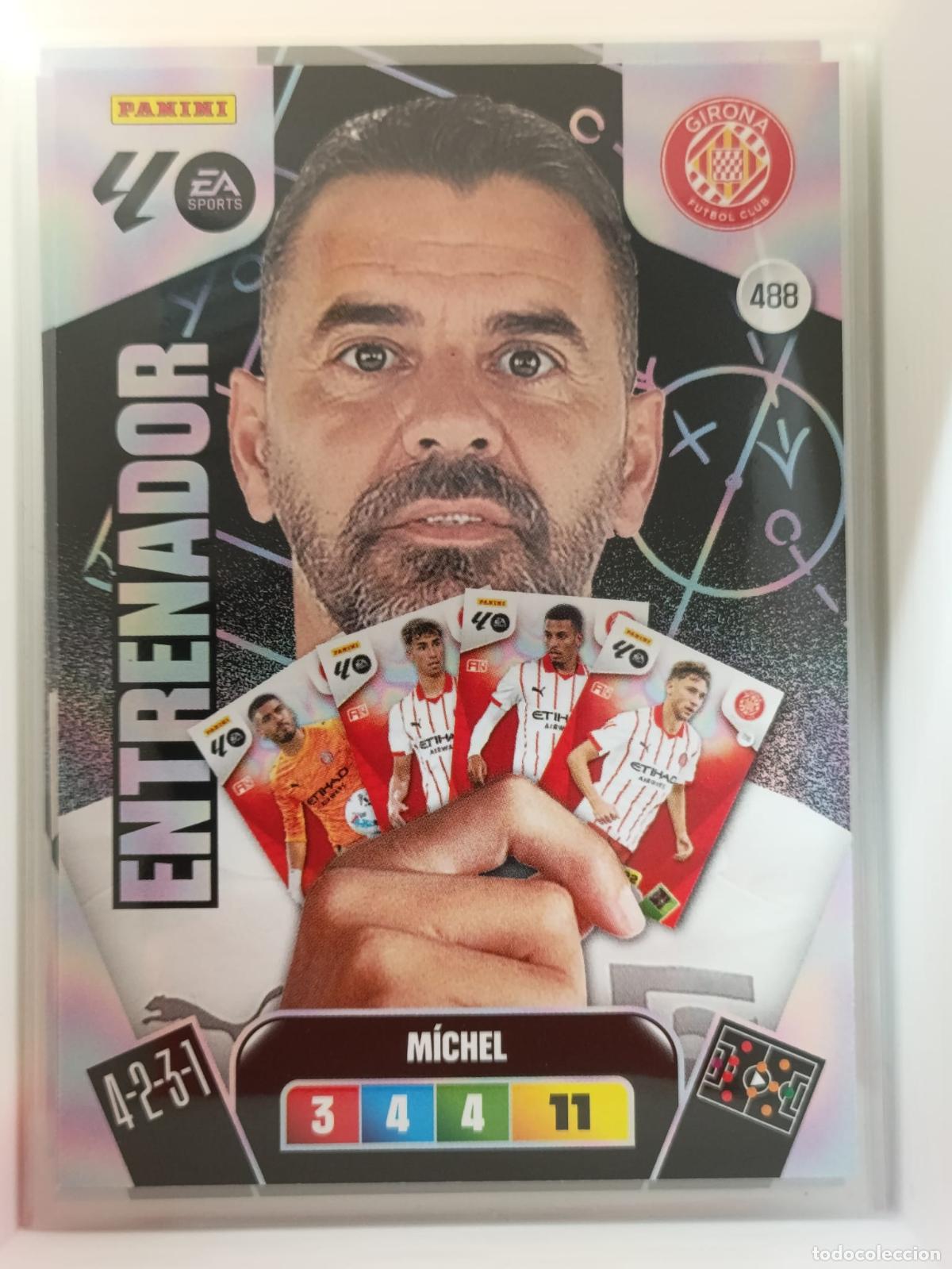 Cromos de f&uacute;tbol: 20 Michel 488 Girona FC Entrenador 2025 2026 Adrenalyn XL Panini Bueno 25 26 Adre Xl - PANINI