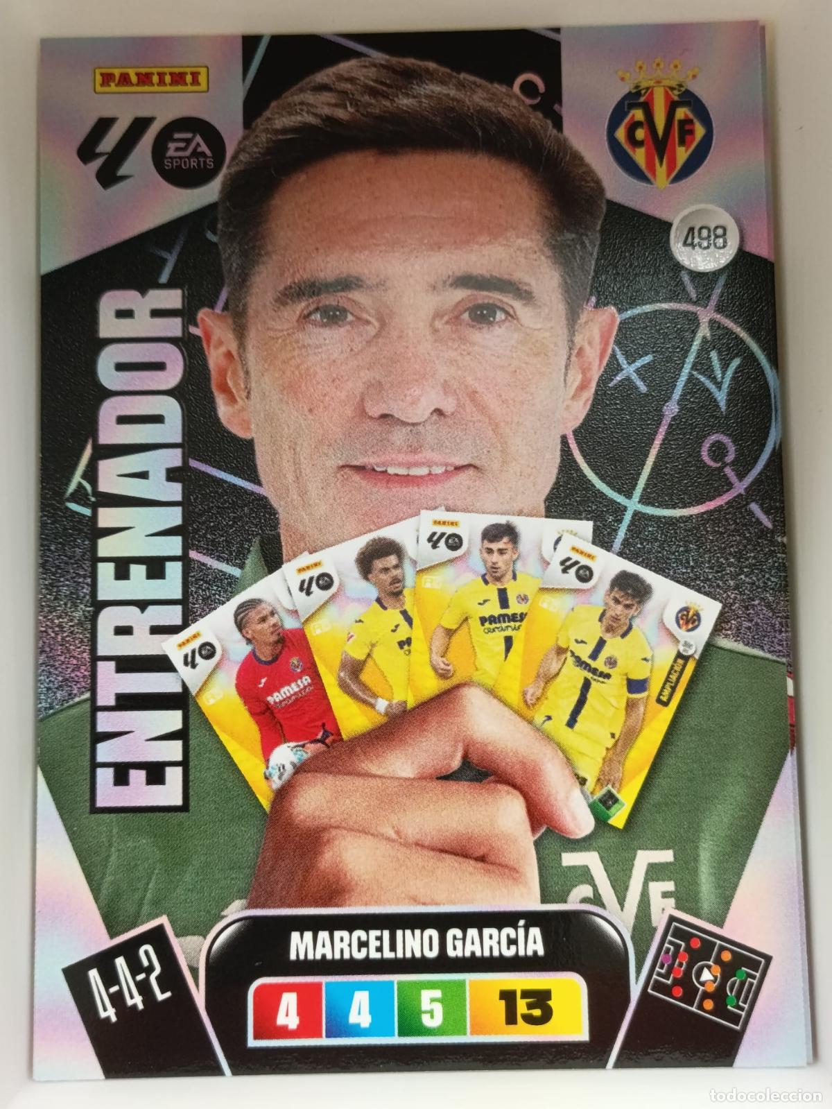 Cromos de f&uacute;tbol: 24 Marcelino Garcia 498 Villareal CF Entrenador 2025 2026 Adrenalyn XL Panini Bueno 25 26 Adre Xl -