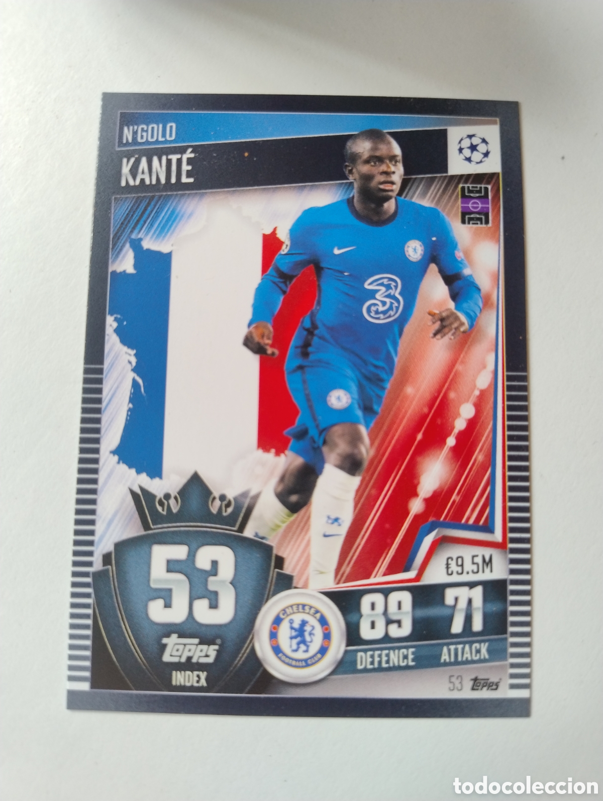 Cromos de f&uacute;tbol: 53 - Kante - Chelsea - Topps Match Attax 101 2020 - 2021