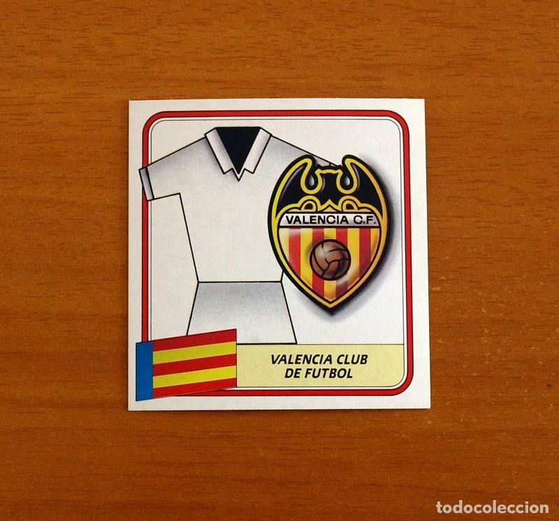 Figurine di Calcio: Valencia - Escudo y Uniforme - Ediciones Este Liga 1989-1990, 89-90 - Nunca pegado