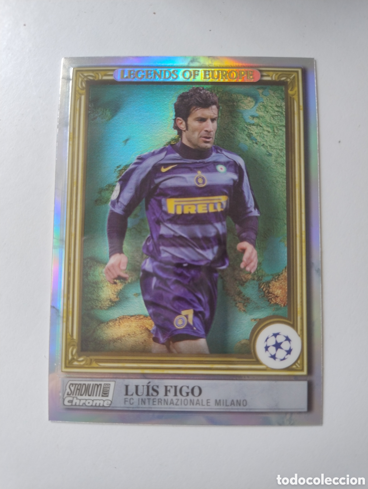 Cromos de f&uacute;tbol: LE LF - Luis Figo - Inter de Mil&aacute;n - Topps Stadium Chrome 2023 Legends of Europe