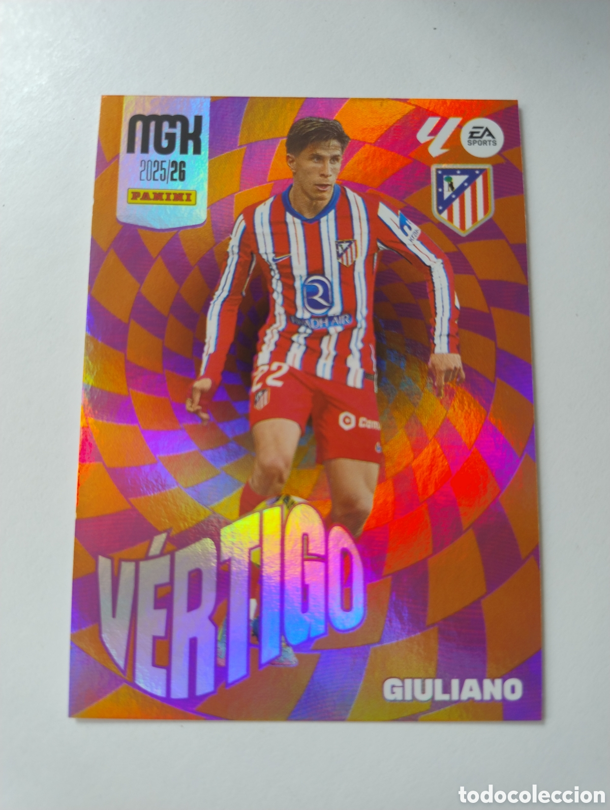 Cromos de f&uacute;tbol: 383 - Giuliano Simeone - Atl&eacute;tico de Madrid - Megacracks 2025 - 2026 V&eacute;rtigo