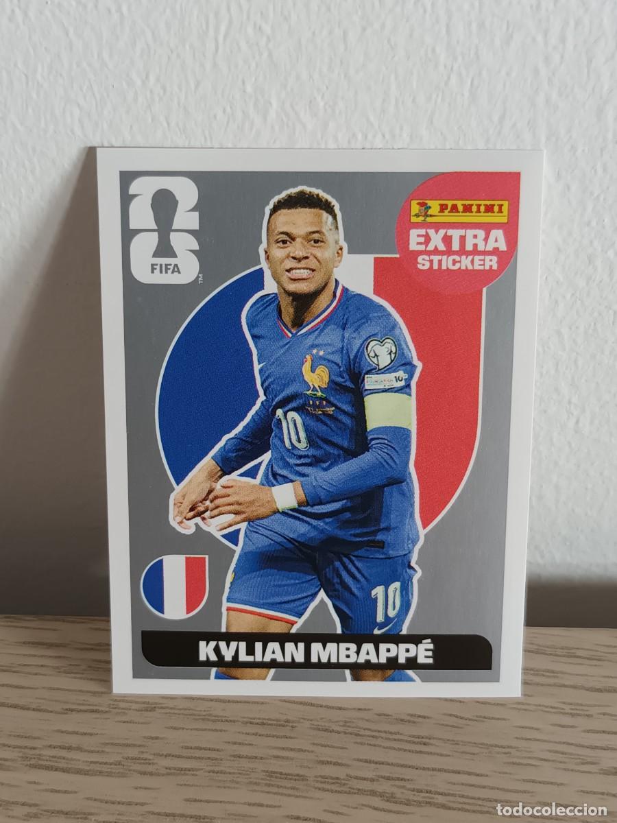 Cromos de f&uacute;tbol: EXTRA STICKER FIFA WORLD CUP MUNDIAL 2026 MBAPPE PLATA PLATEADO