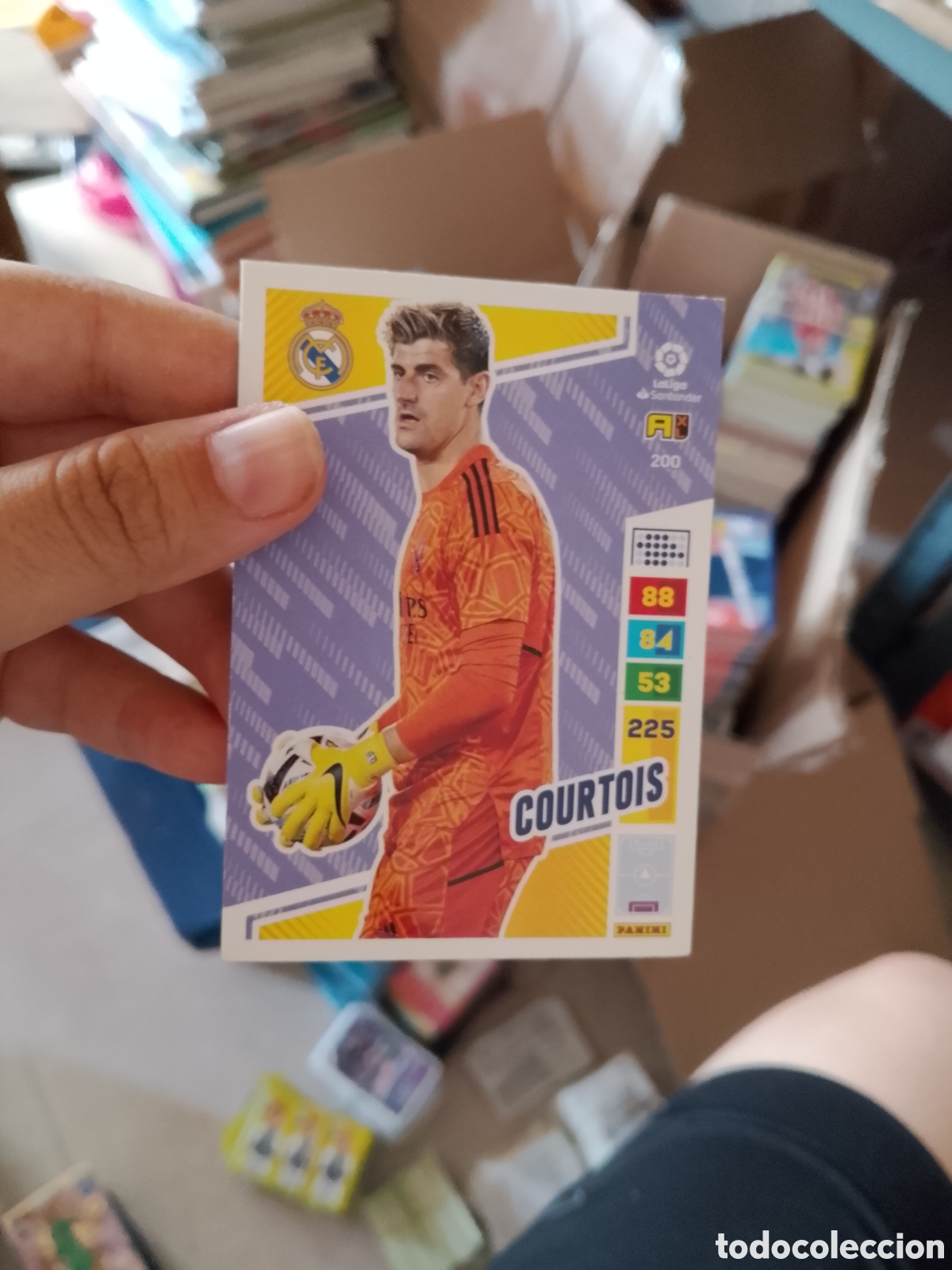 Fu&szlig;ball-Sticker: 200 COURTOIS REAL MADRID TARJETA CROMO FUTBOL PANINI LIGA 2022-2023 ADRENALYN 22-23