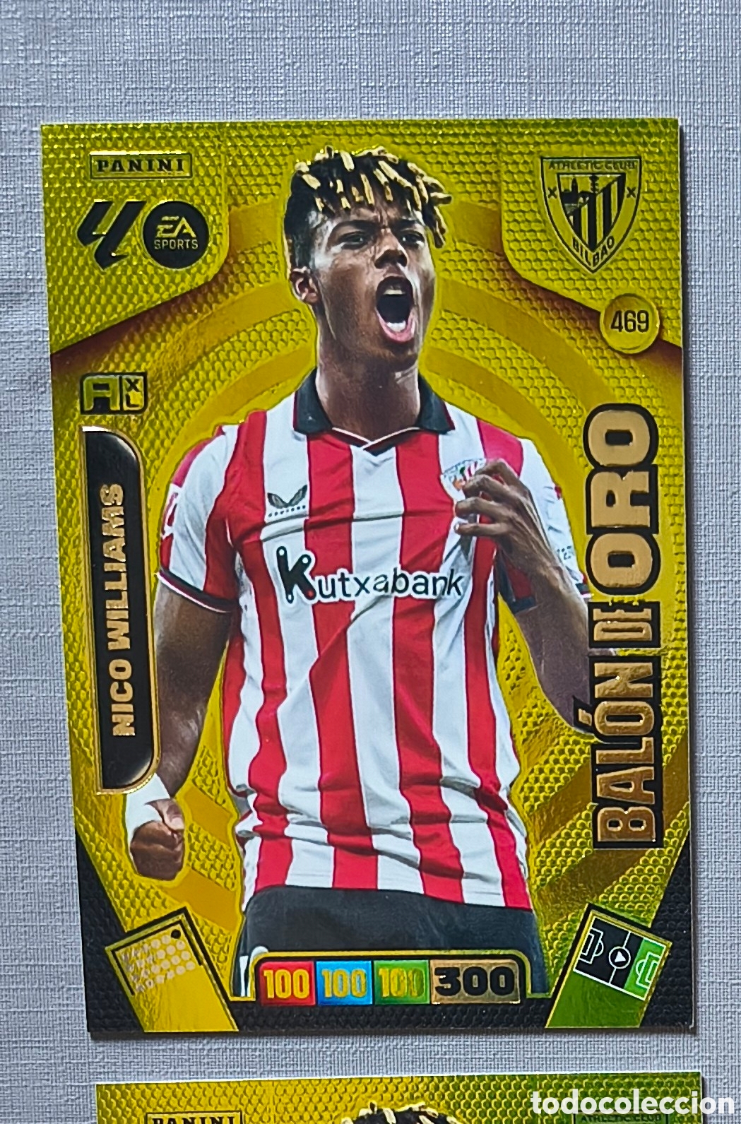 Cromos de f&uacute;tbol: NICO WILLIAMS BAL&Oacute;N DE ORO 469 - ADRENALYN XL 25 26