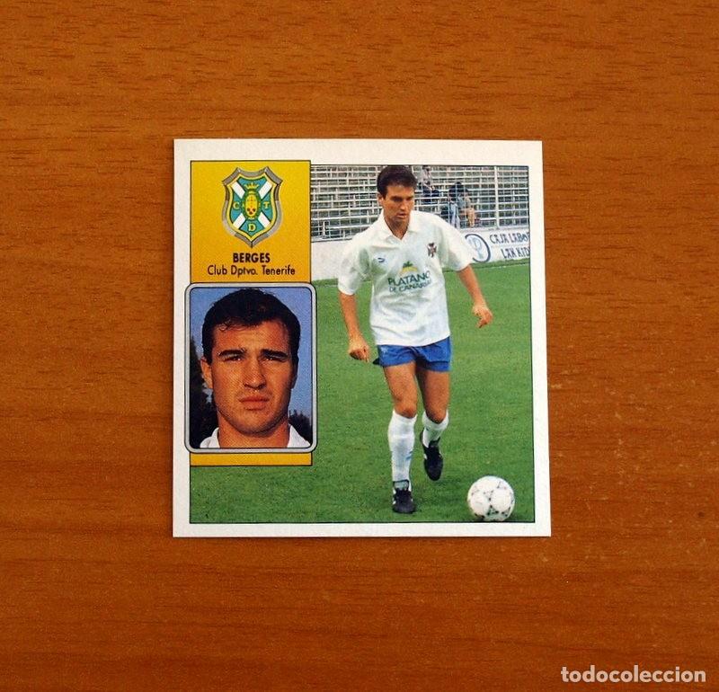 Cromos de f&uacute;tbol: Tenerife - Berges - Ediciones Este Liga 1992-1993, 92-93 - Nunca pegado