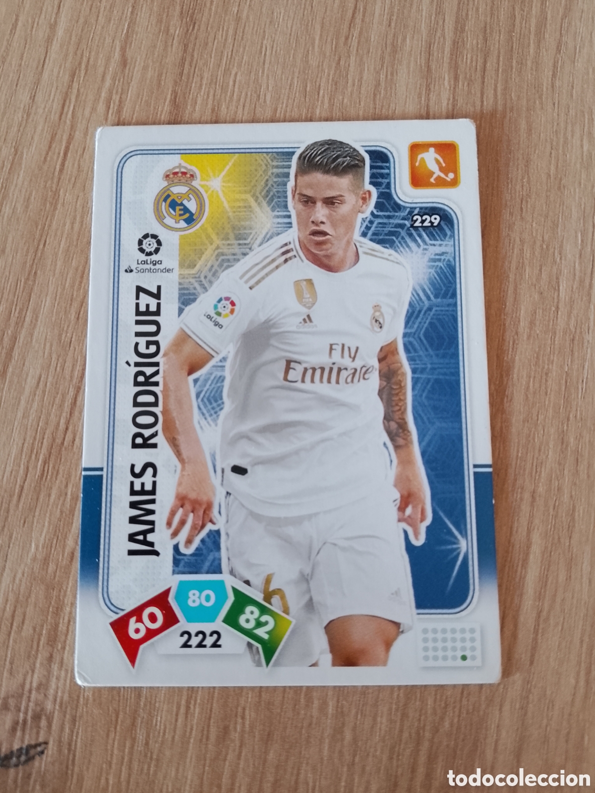 Figurine di Calcio: 229 JAMES RODR&Iacute;GUEZ REAL MADRID CROMO FUTBOL PANINI ADRENALYN 2019-2020 LIGA 19-20