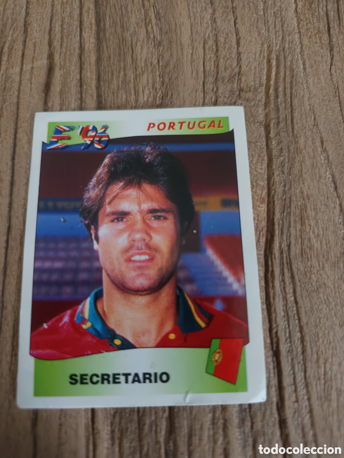 Cromos de f&uacute;tbol: Cromo sin pegar Panini Eurocopa 1996 Portugal Secretario