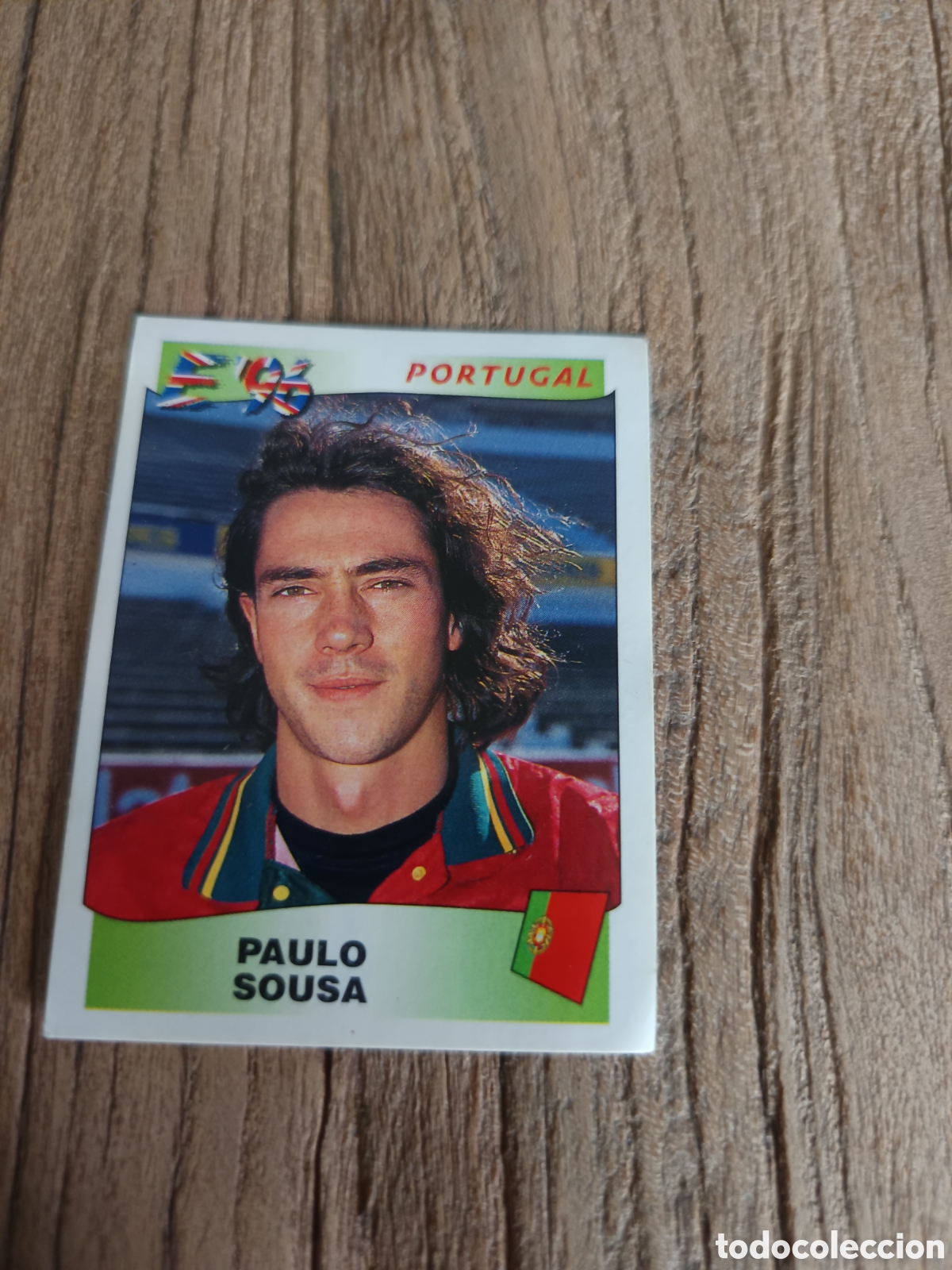 Cromos de f&uacute;tbol: Cromo sin pegar Panini Eurocopa 1996 Portugal Paulo Sousa