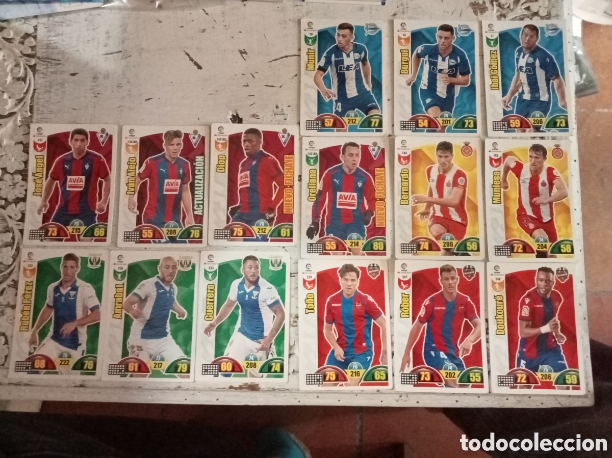 Football Stickers: 15 cromos Adrenalyn XL 2017-18
