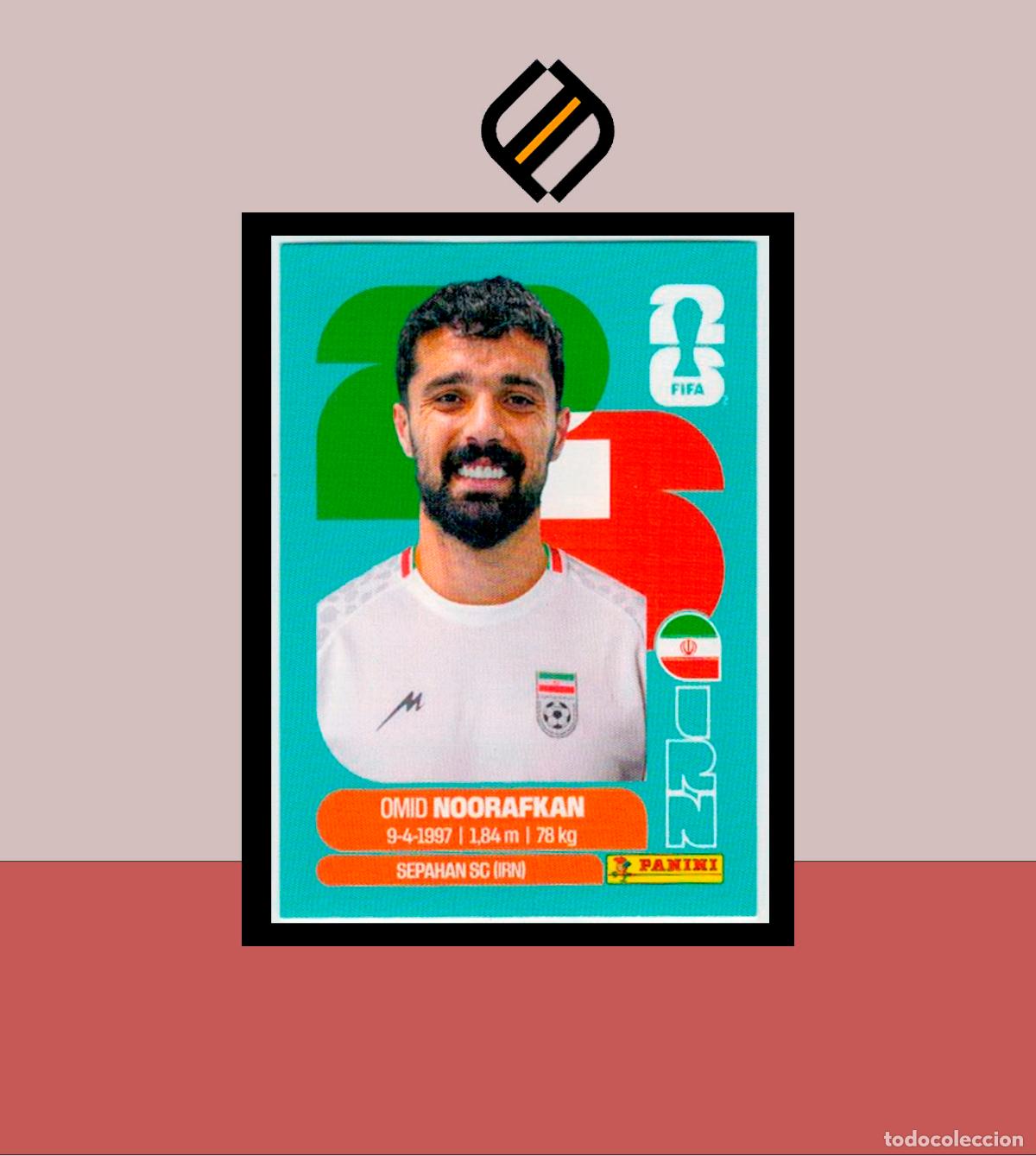 Cromos de f&uacute;tbol: PANINI FIFA CLUB WORLD CUP 2026 26 IRN 14 OMID NOORAFKAN IR&Aacute;N STICKER MUNDIAL MEX CAN USA
