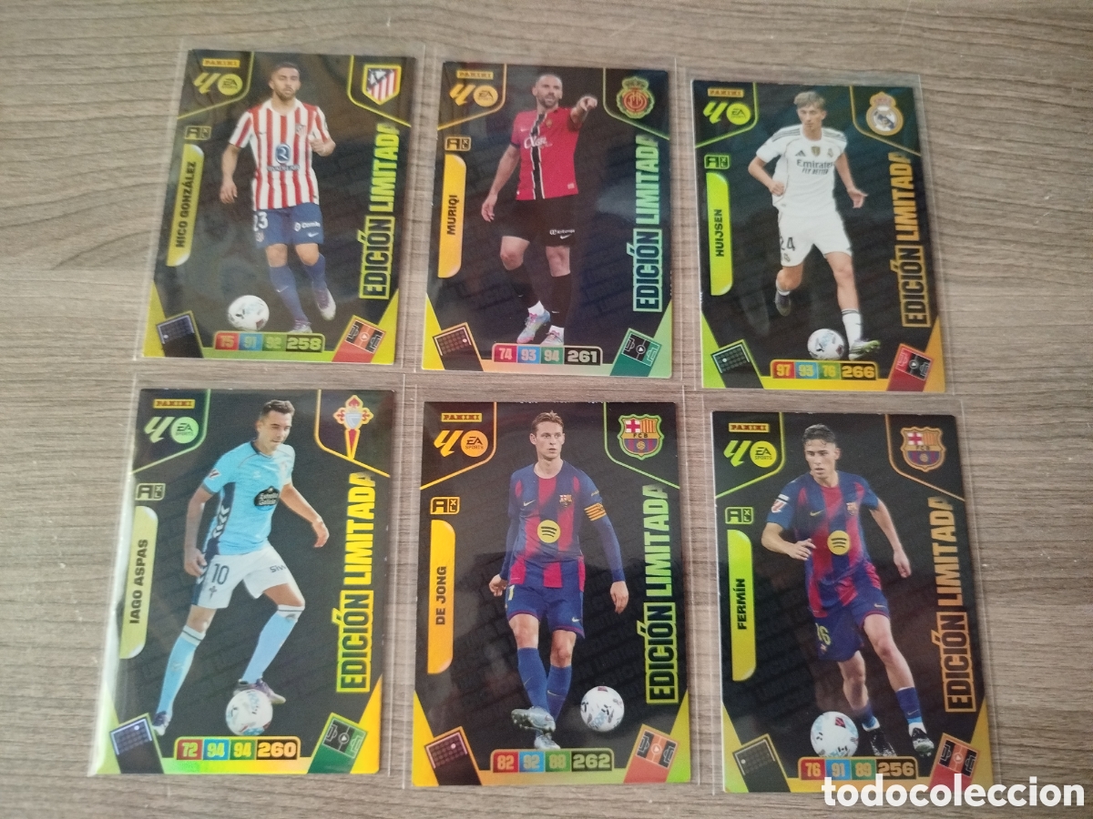 Fu&szlig;ball-Sticker: ADRENALYN 2025/26.LOTE DE 6 CROMOS EDICI&Oacute;N LIMITADA.