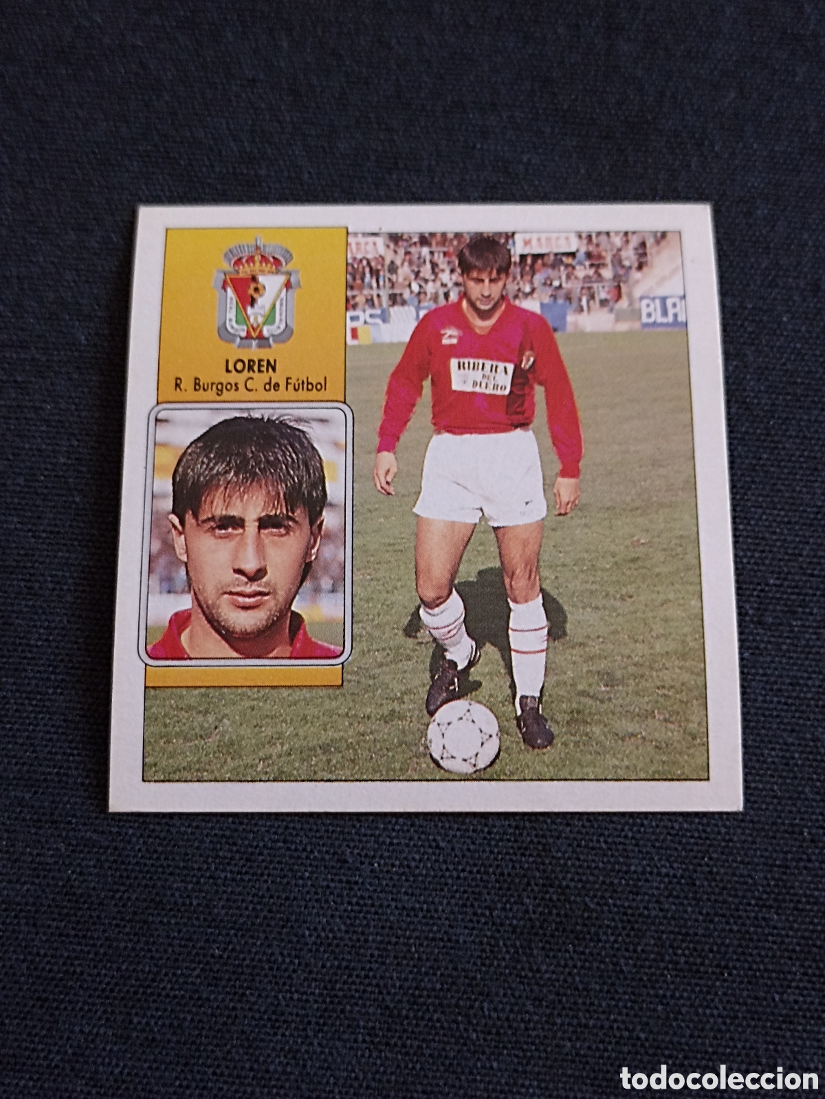 Figurine di Calcio: Loren ( Real Burgos Club De F&uacute;tbol ). Liga este 92-93. Nunca pegado
