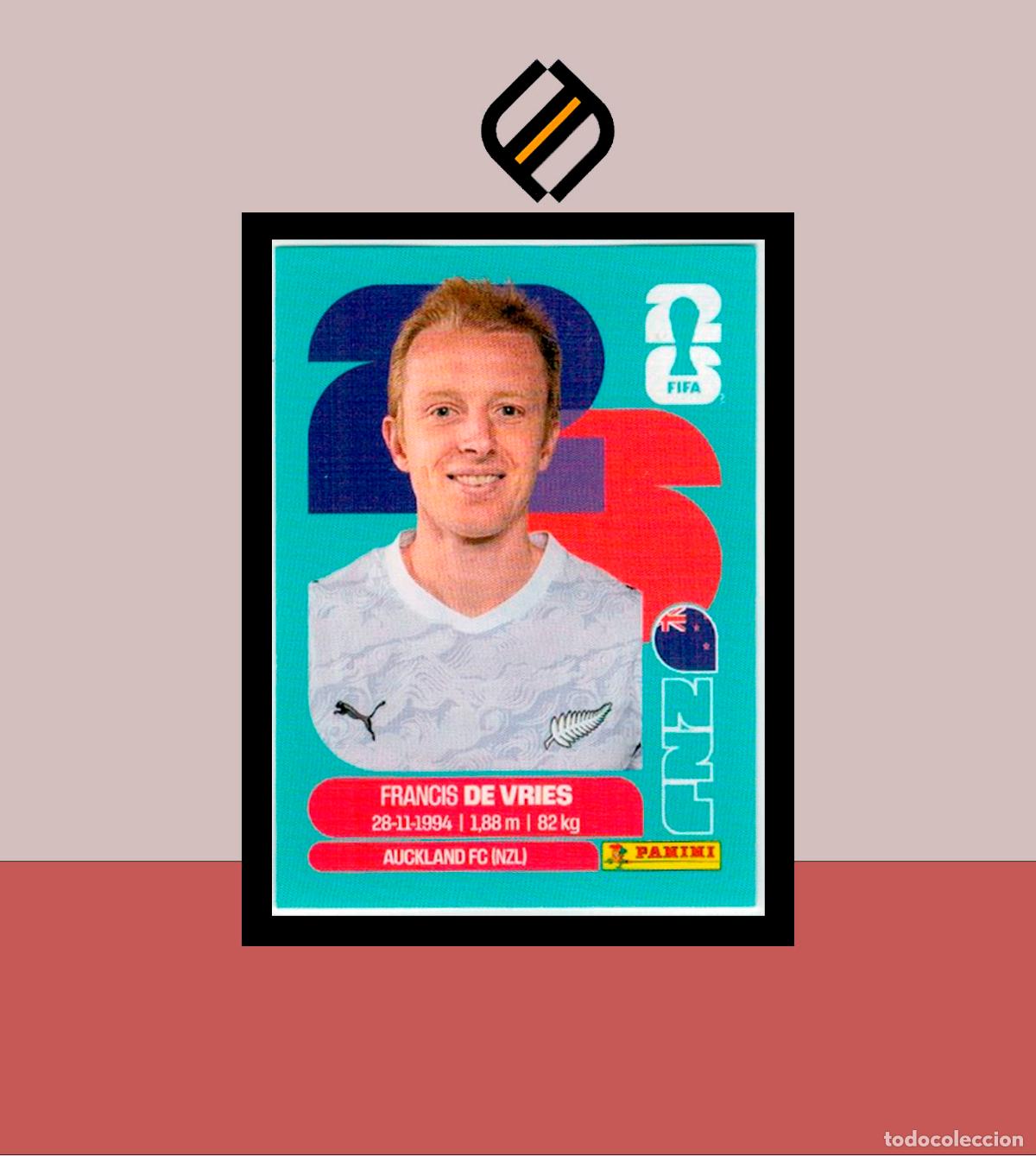 Figurine di Calcio: PANINI FIFA CLUB WORLD CUP 2026 26 NZL 8 FRANCIS DE VRIES NUEVA ZELANDA STICKER MUNDIAL MEX CAN USA
