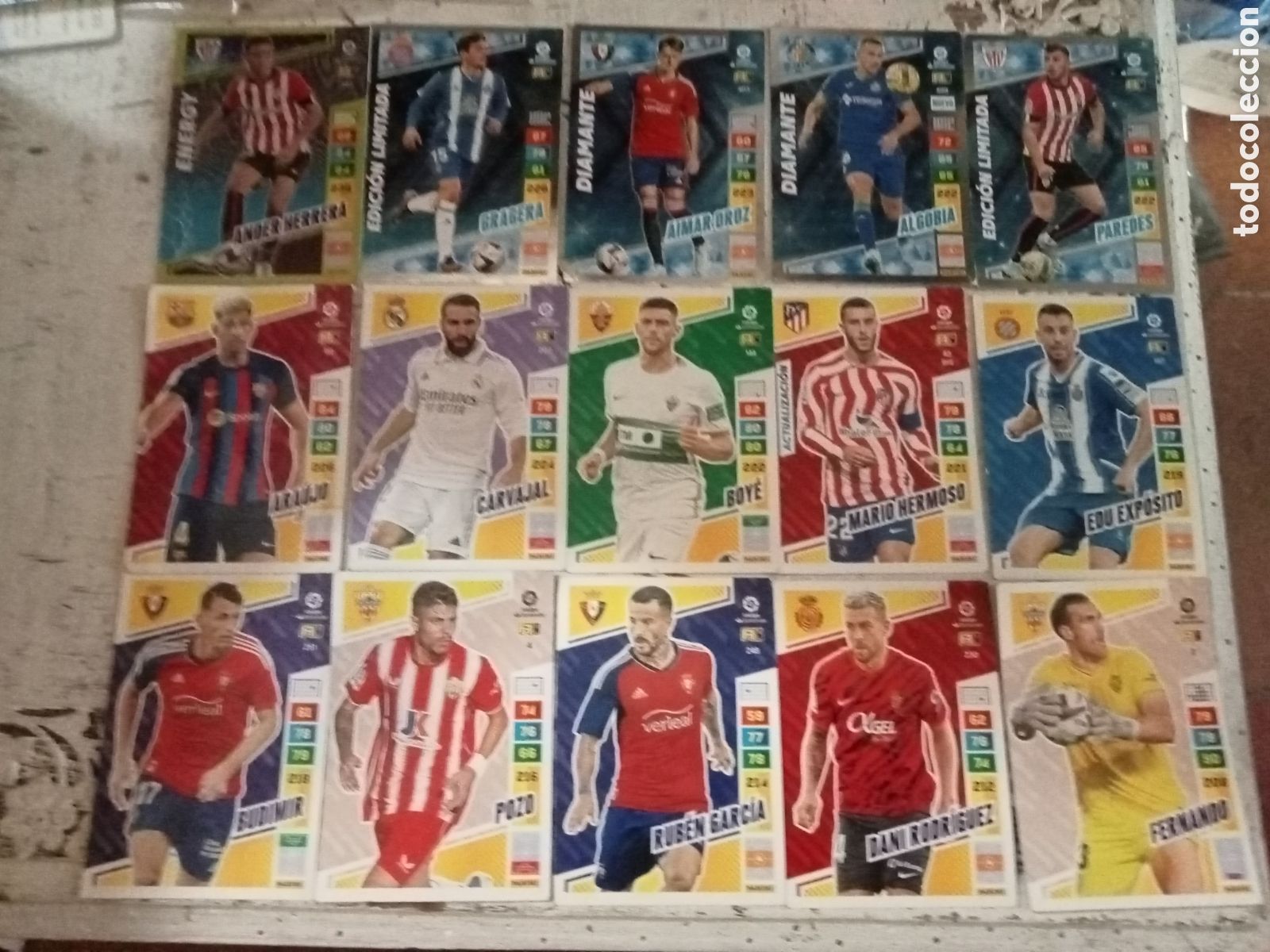 Cromos de f&uacute;tbol: 15 cromos Adrenalyn XL 2020-23
