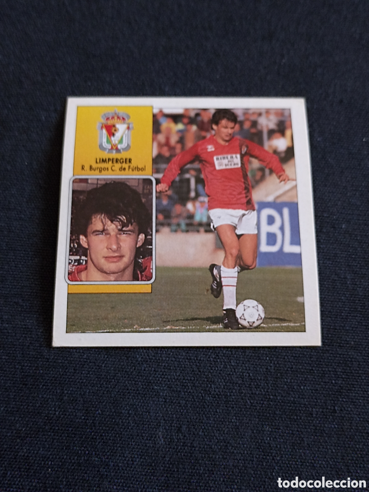Cartes &agrave; collectionner de Football: Limperger ( Real Burgos Club De F&uacute;tbol ). Liga este 92-93. Nunca pegado