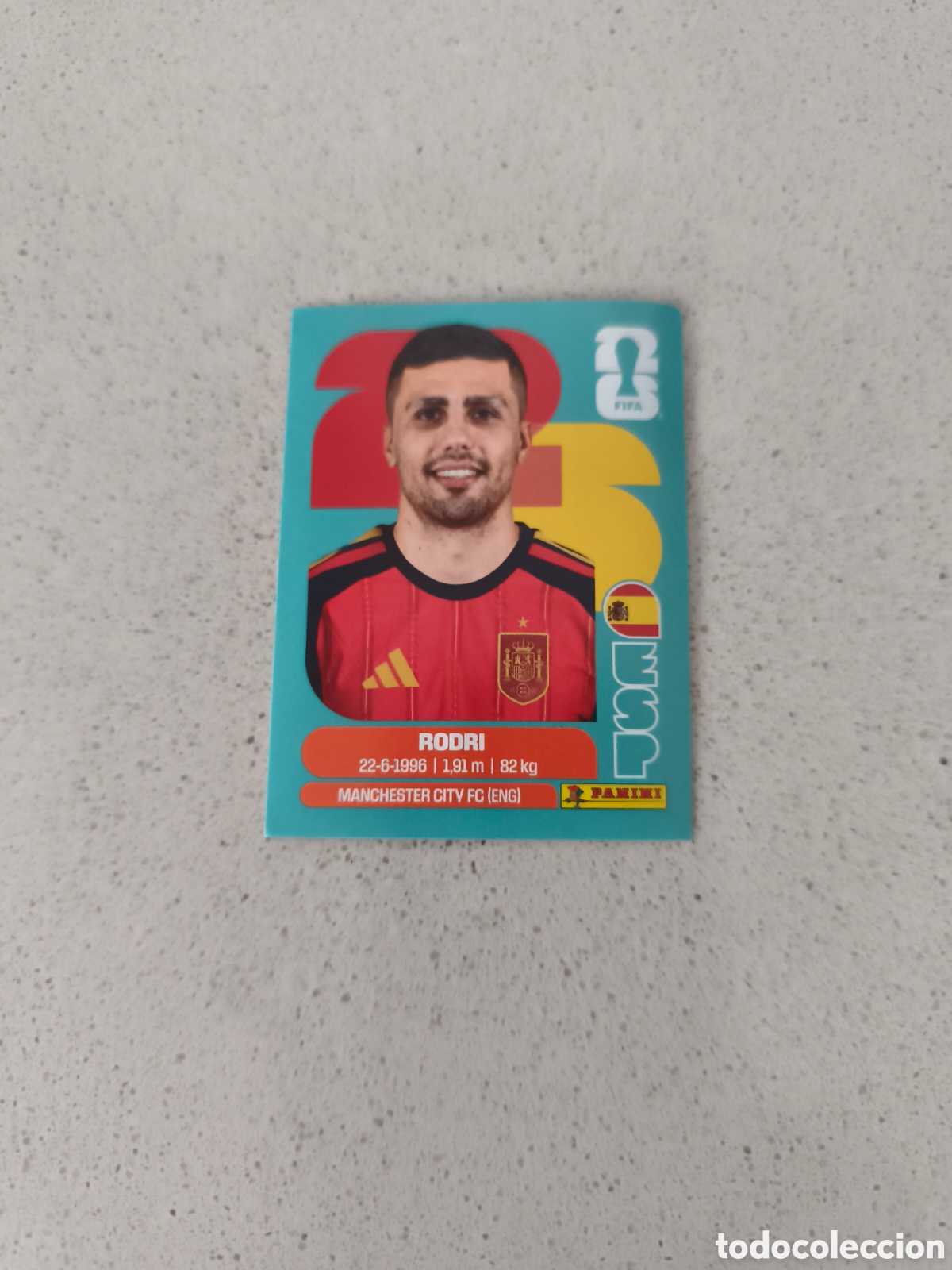 Cartes &agrave; collectionner de Football: CROMO N&Uacute;MERO 10 RODRI ESPA&Ntilde;A. MUNDIAL 2026. PANINI.