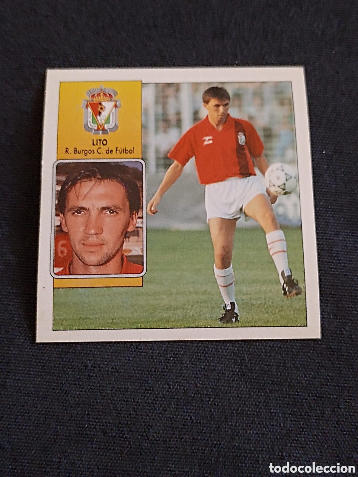 Cartes &agrave; collectionner de Football: Lito ( Real Burgos Club De F&uacute;tbol ). Liga este 92-93. Nunca pegado