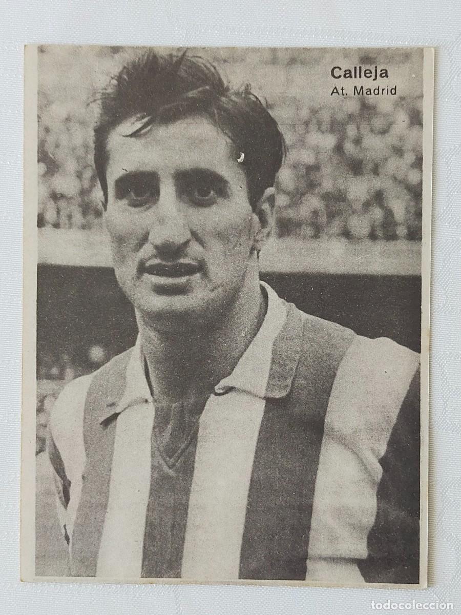Cromos de f&uacute;tbol: Gr&aacute;ficas Bergas - Cromo Doble: CALLEJA (AT. MADRID) y LARRAURI (ATH. BILBAO) - A&ntilde;os 60