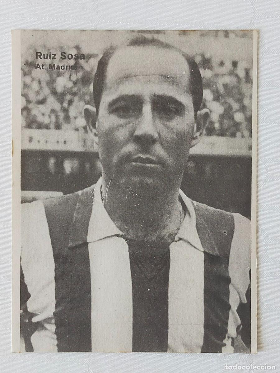 Cromos de f&uacute;tbol: Gr&aacute;ficas Bergas - Cromo Doble: RUIZ SOSA y COLO (AT. MADRID) - A&ntilde;os 60