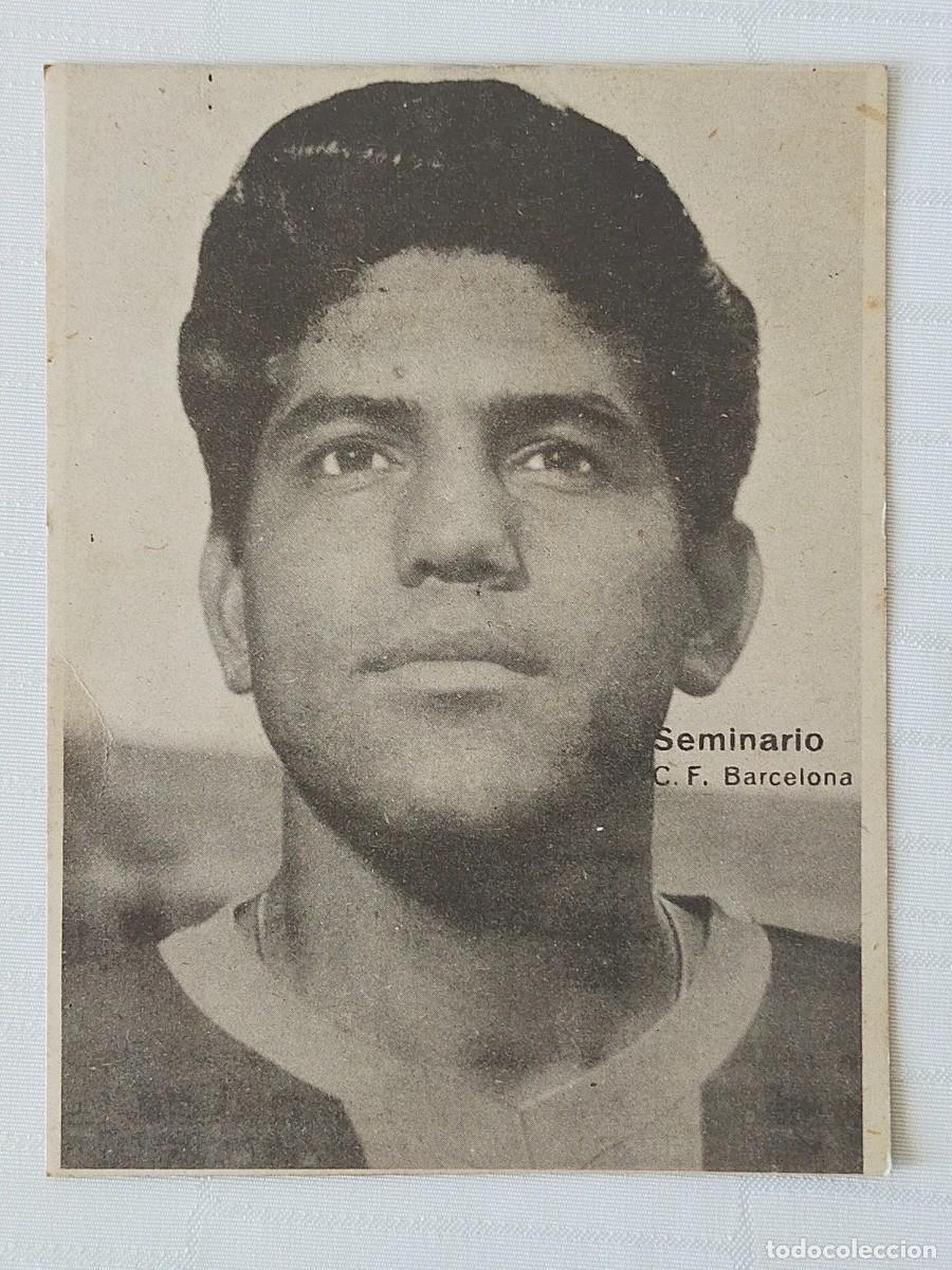 Cromos de f&uacute;tbol: Gr&aacute;ficas Bergas - Cromo Doble: SEMINARIO y MULLER (VALENCIA) - A&ntilde;os 60