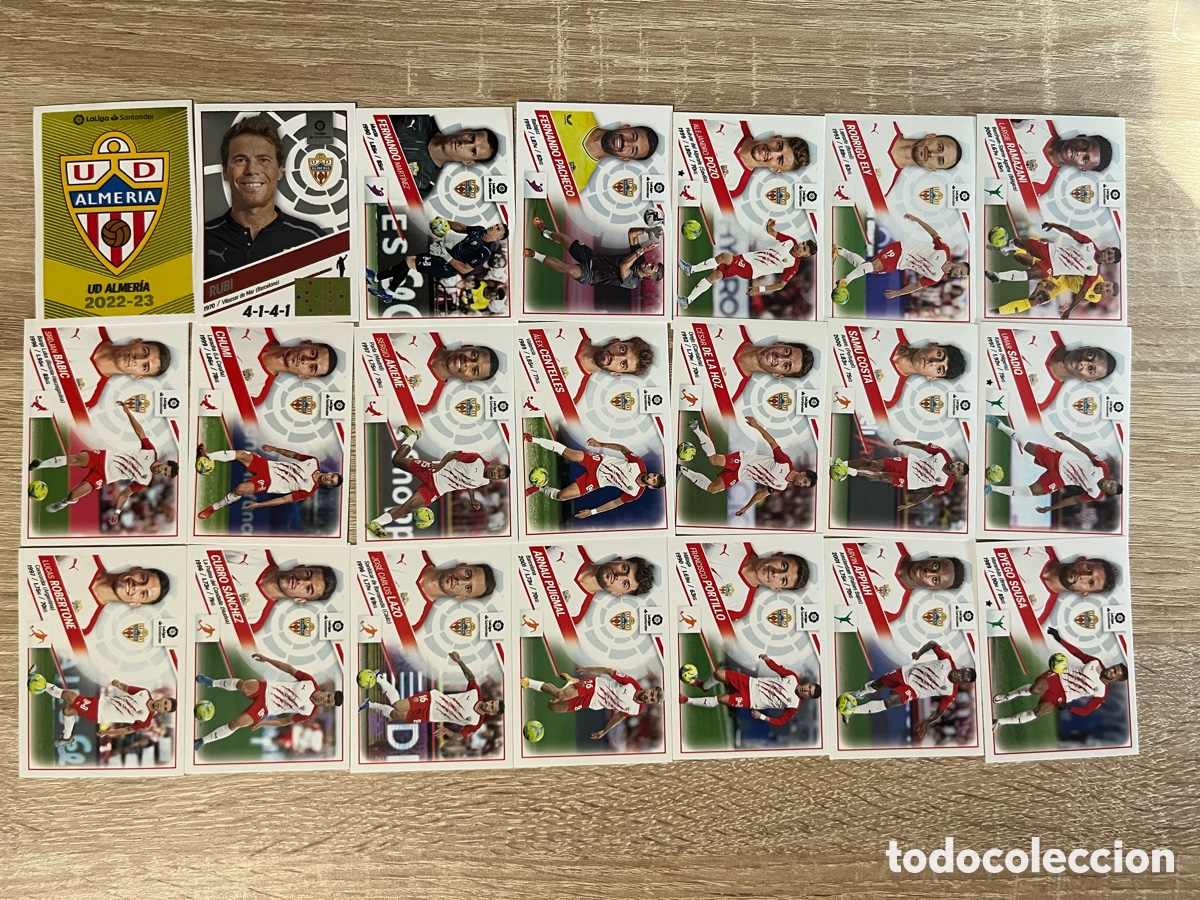 Cromos de f&uacute;tbol: ALMER&Iacute;A LIGA ESTE EDICIONES ESTE 2022 2023 22 23 LOTE B&Aacute;SICO COMPLETO