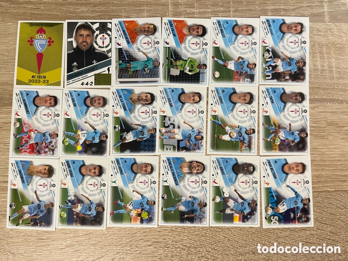 Cromos de f&uacute;tbol: CELTA DE VIGO LIGA ESTE EDICIONES ESTE 2022 2023 22 23 LOTE B&Aacute;SICO COMPLETO