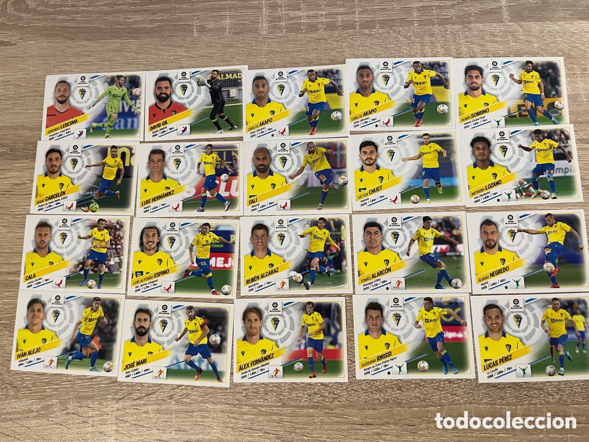Cromos de f&uacute;tbol: C&Aacute;DIZ CF LIGA ESTE EDICIONES ESTE 2022 2023 22 23 LOTE B&Aacute;SICO COMPLETO