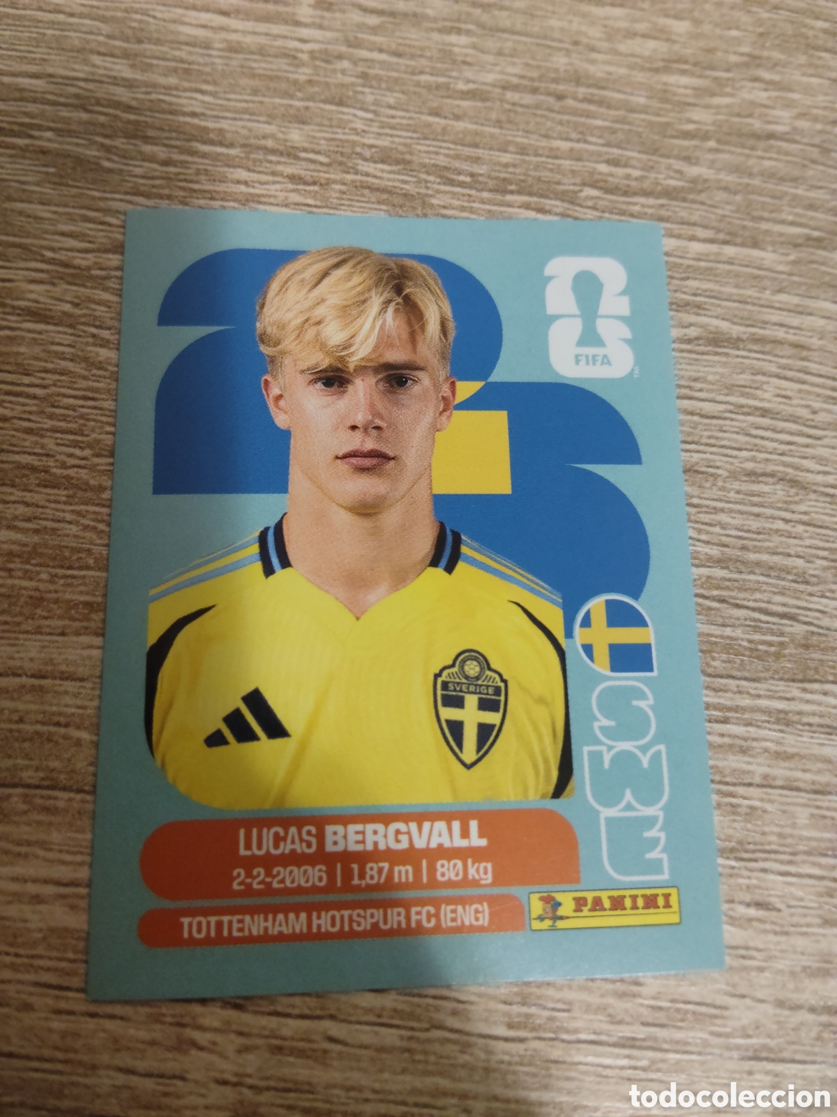 Cromos de f&uacute;tbol: Panini mundial 2026 SWE 8 Lucas Bergvall Suecia