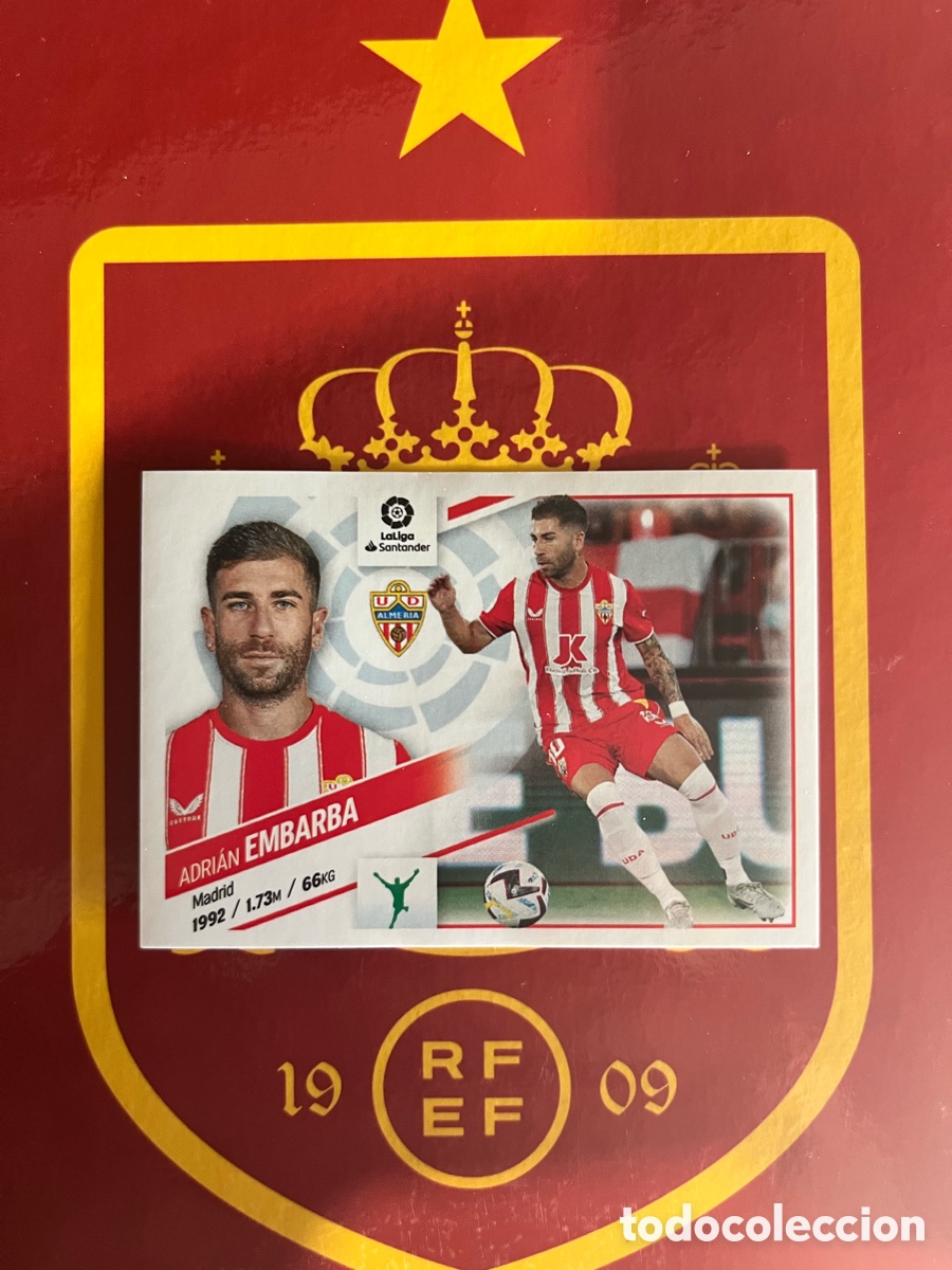 Cromos de f&uacute;tbol: 17 BIS EMBARMBA COLOCA LIGA ESTE EDICIONES ESTE 2022 2023 22 23 ALMER&Iacute;A ALMERIA