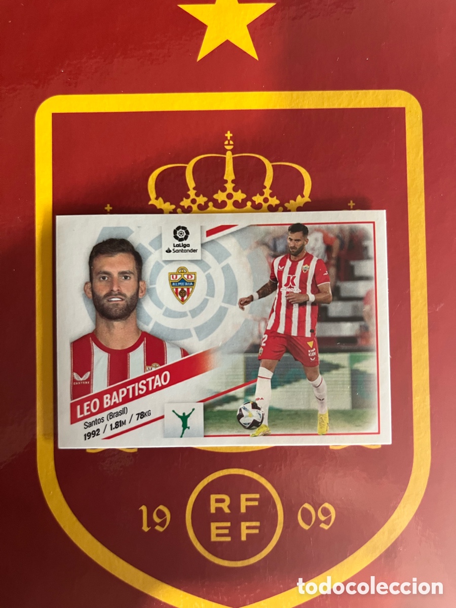 Cromos de f&uacute;tbol: 19 BIS LEO BAPTISTAO COLOCA LIGA ESTE EDICIONES ESTE 2022 2023 22 23 ALMER&Iacute;A ALMERIA