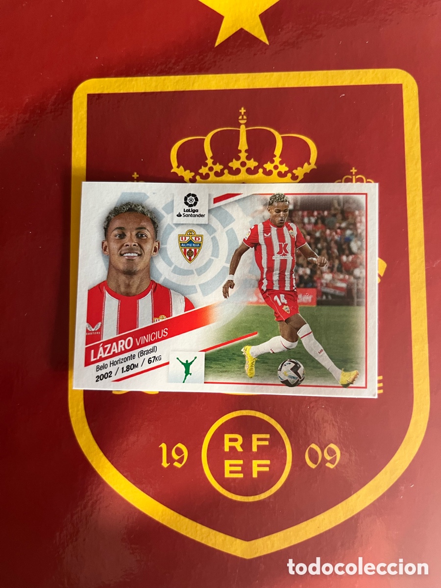 Cromos de f&uacute;tbol: 62 L&Aacute;ZARO VINICIUS &Uacute;LTIMOS FICHAJES LIGA ESTE EDICIONES ESTE 2022 2023 22 23 ALMER&Iacute;A ALMERIA