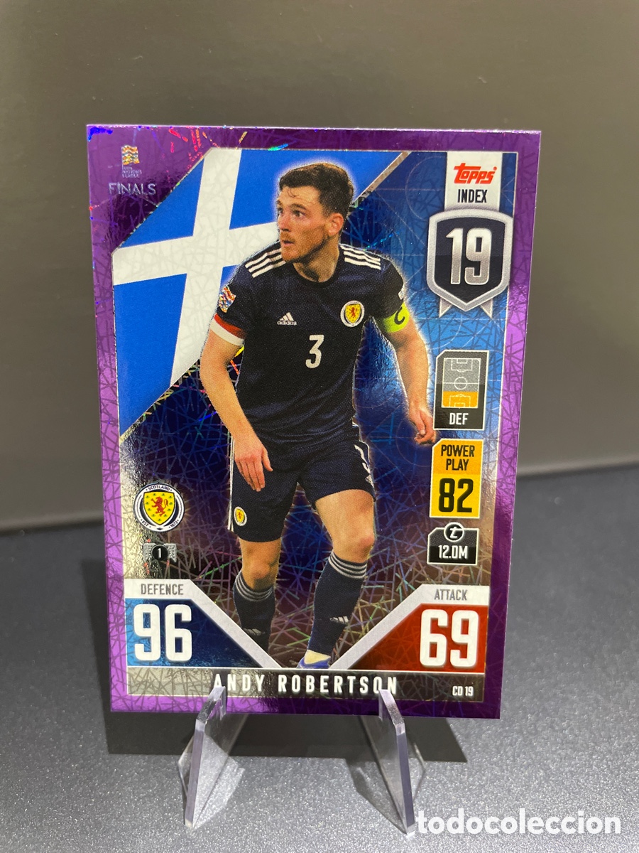 Cromos de Futebol: Robertson CD19 Prizm Purple Topps Match Attax Road to Finals UEFA Nations League 2022-23 Ecocia