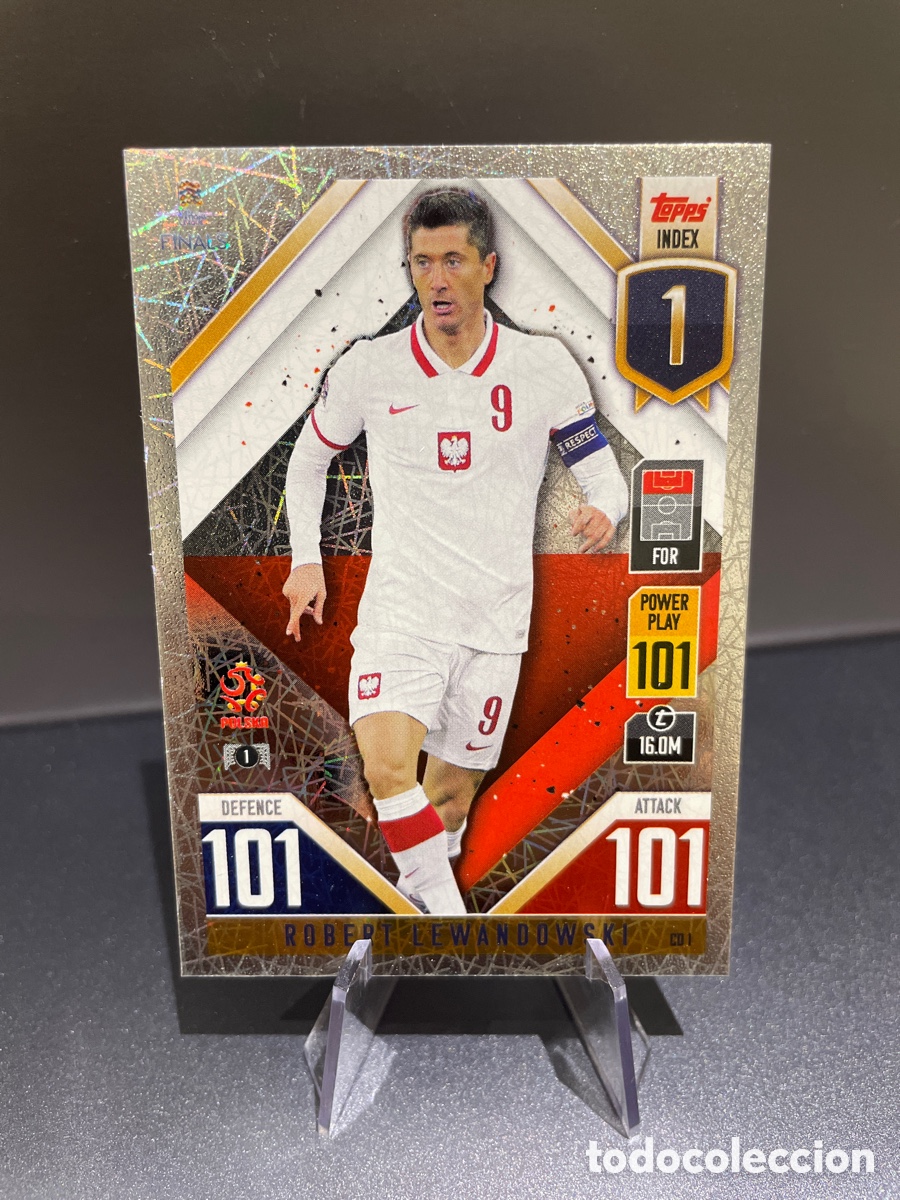 Cartes &agrave; collectionner de Football: Lewandowski CD 1 Topps Match Attax Road to Finals UEFA Nations League Polonia
