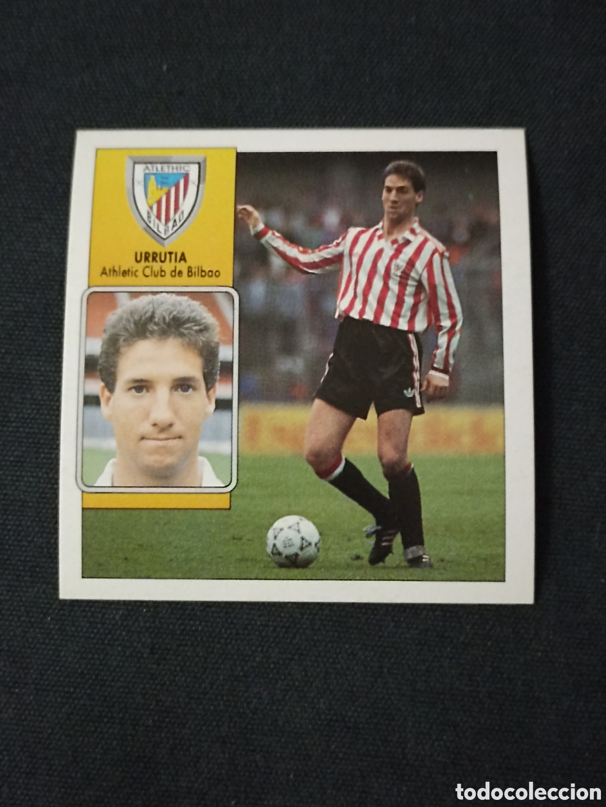 Cromos de Futebol: Urrutia ( Athletic Club De Bilbao ). Liga este 92-93. Nunca pegado