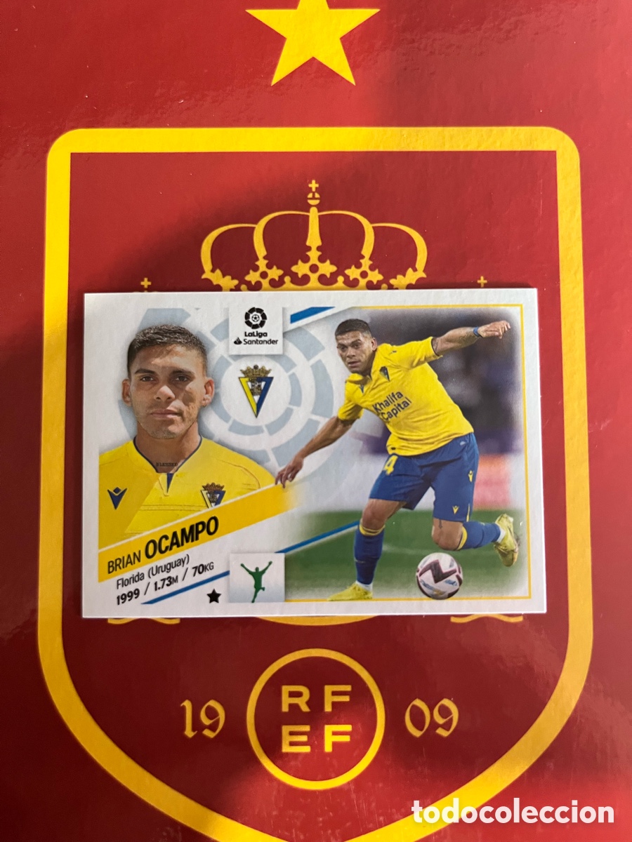 Fu&szlig;ball-Sticker: 52 OCAMPO &Uacute;LTIMOS FICHAJES FICHAJE LIGA ESTE EDICIONES ESTE 2022 2023 22 23 C&Aacute;DIZ CF