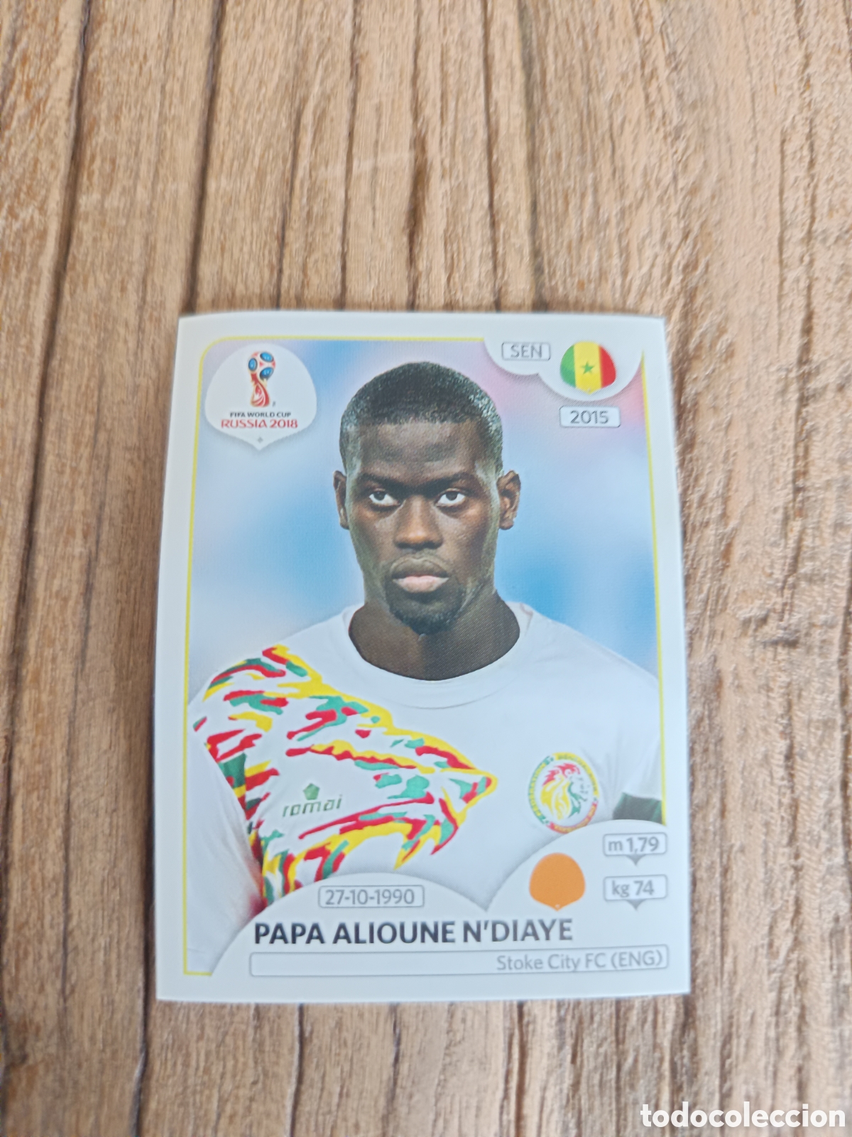 Cromos de f&uacute;tbol: Cromo sin pegar Panini Mundial 2018 Senegal. Jugador Ndiaye