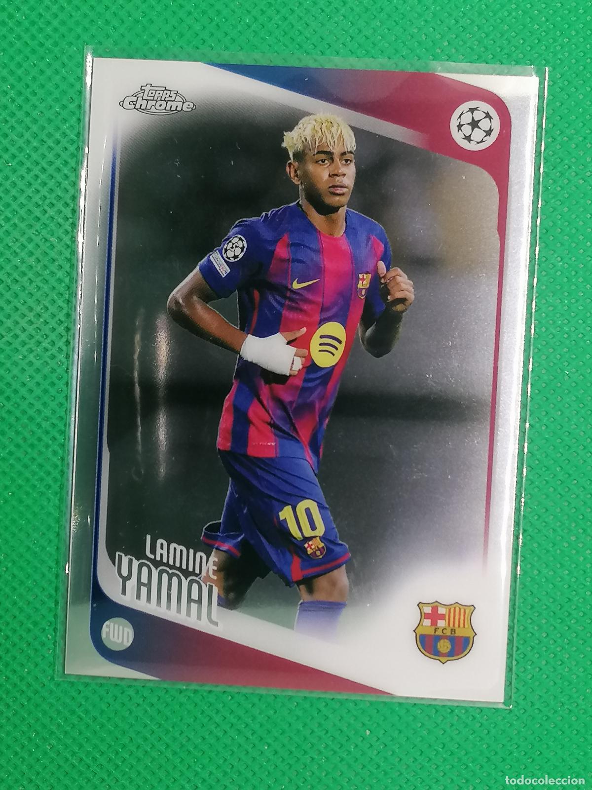 Fu&szlig;ball-Sticker: 10 LAMINE YAMAL BARCELONA ⚽ TOPPS CHROME UCC 25 26 2025 2026 ⚽