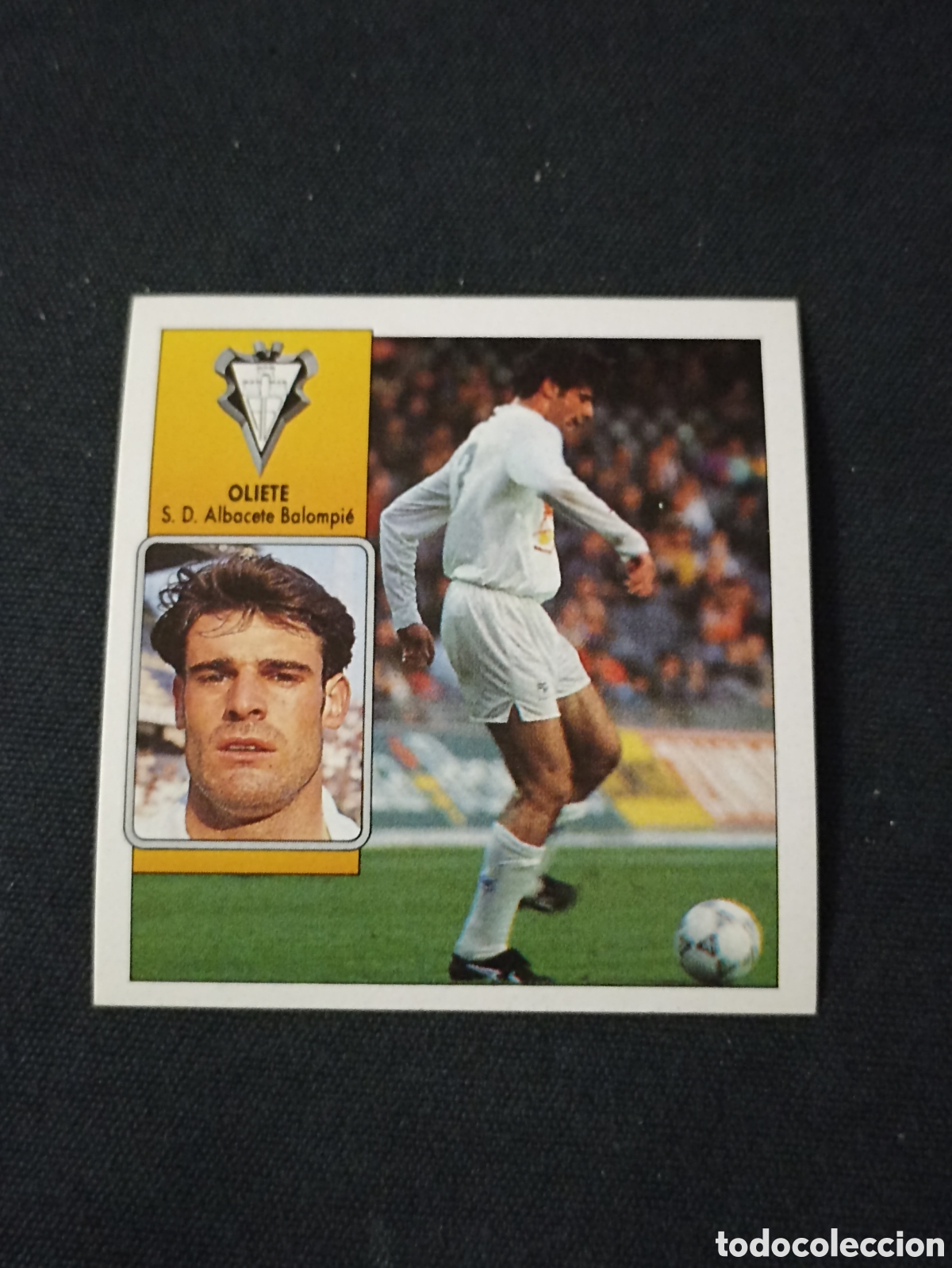 Cromos de f&uacute;tbol: Oliete ( Albacete Balompi&eacute; ). Liga este 92-93. Nunca pegado