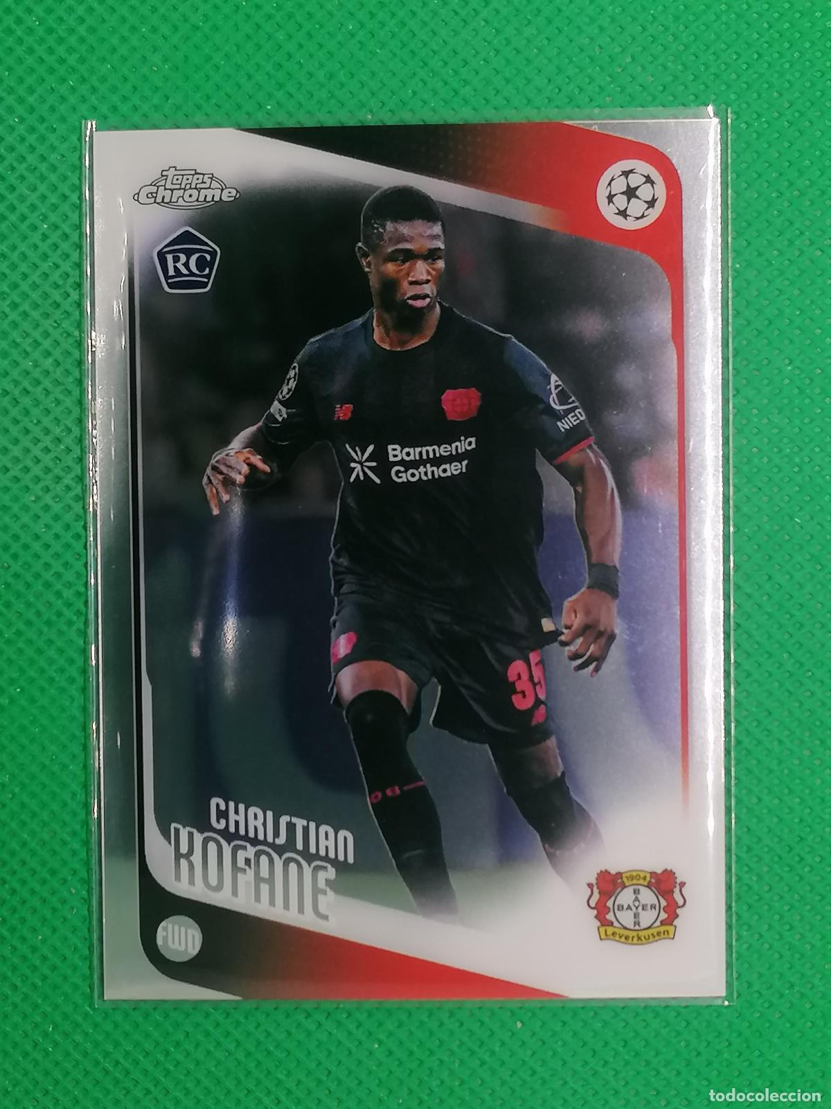 Cromos de f&uacute;tbol: 27 CHRISTIAN KOFANE BAYER LEVERKUSEN ROOKIE ⚽ TOPPS CHROME UCC 25 26 2025 2026 ⚽