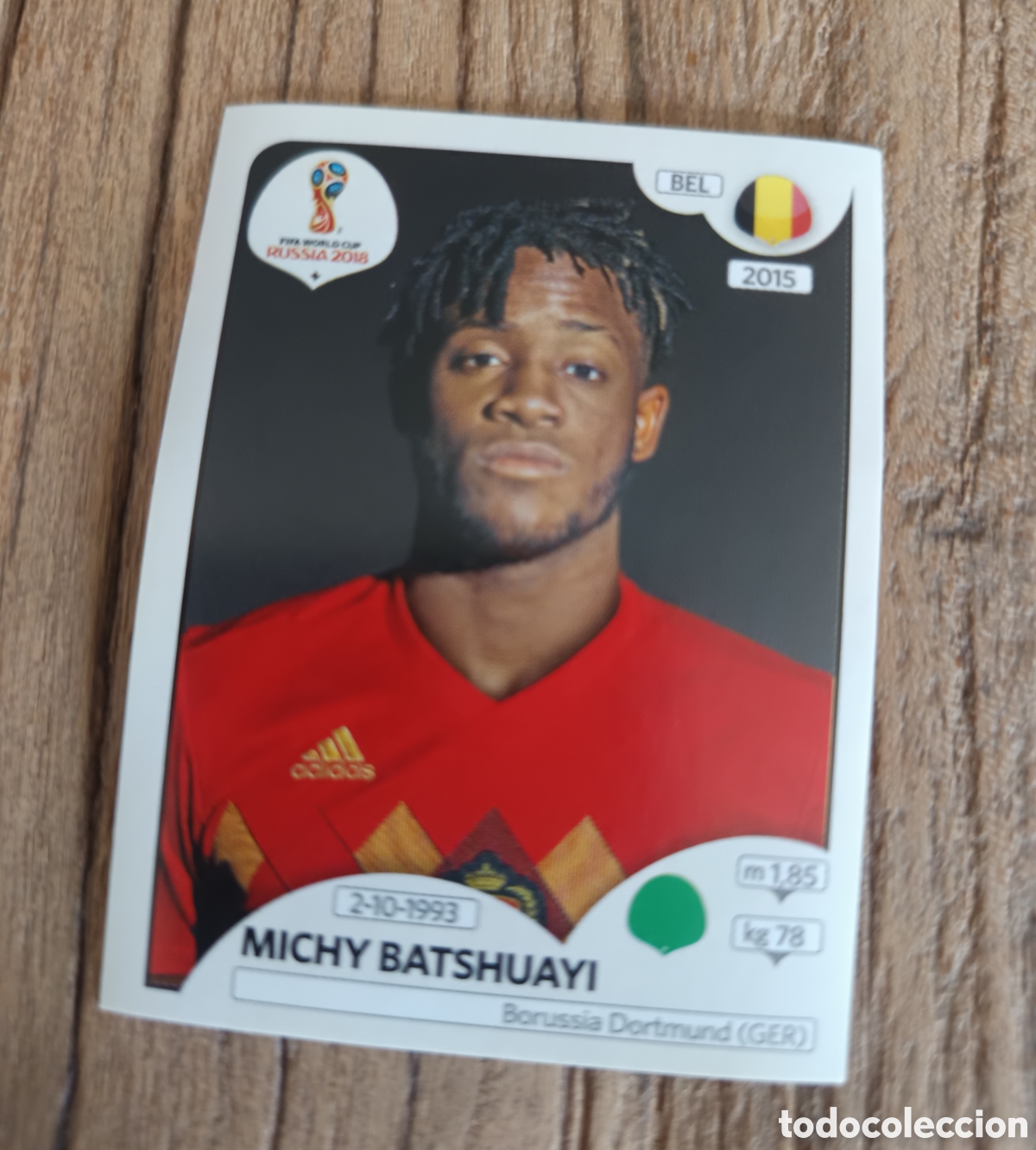 Fu&szlig;ball-Sticker: Cromo sin pegar Panini Mundial 2018 B&eacute;lgica. Batshuayi