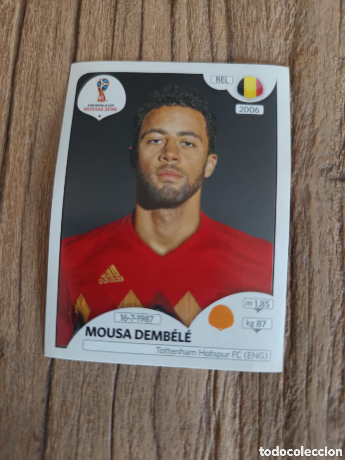 Fu&szlig;ball-Sticker: Cromo sin pegar Panini Mundial 2018 B&eacute;lgica. Dembel&eacute;